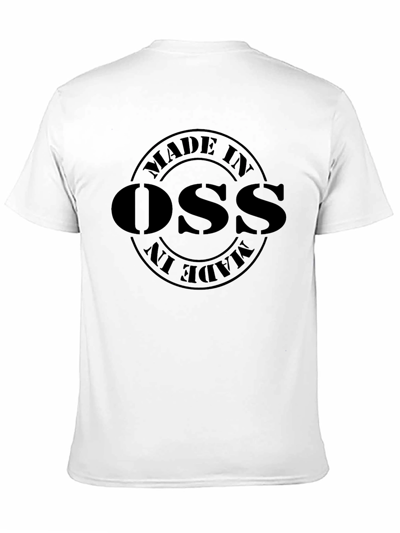 Made in OSS Black T-Shirt - Bold Graphic Tee