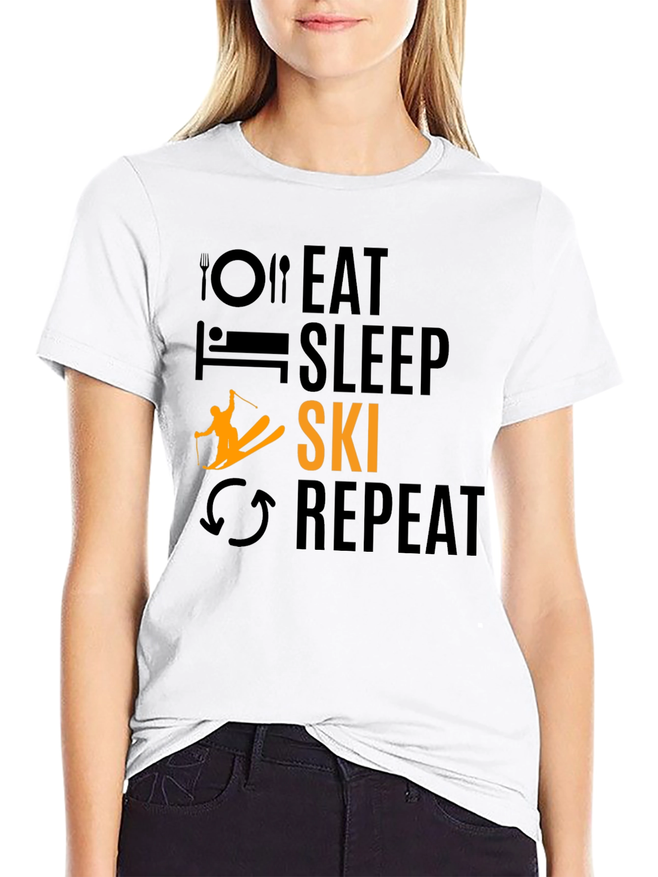 Eat Sleep Ski Repeat T-Shirt