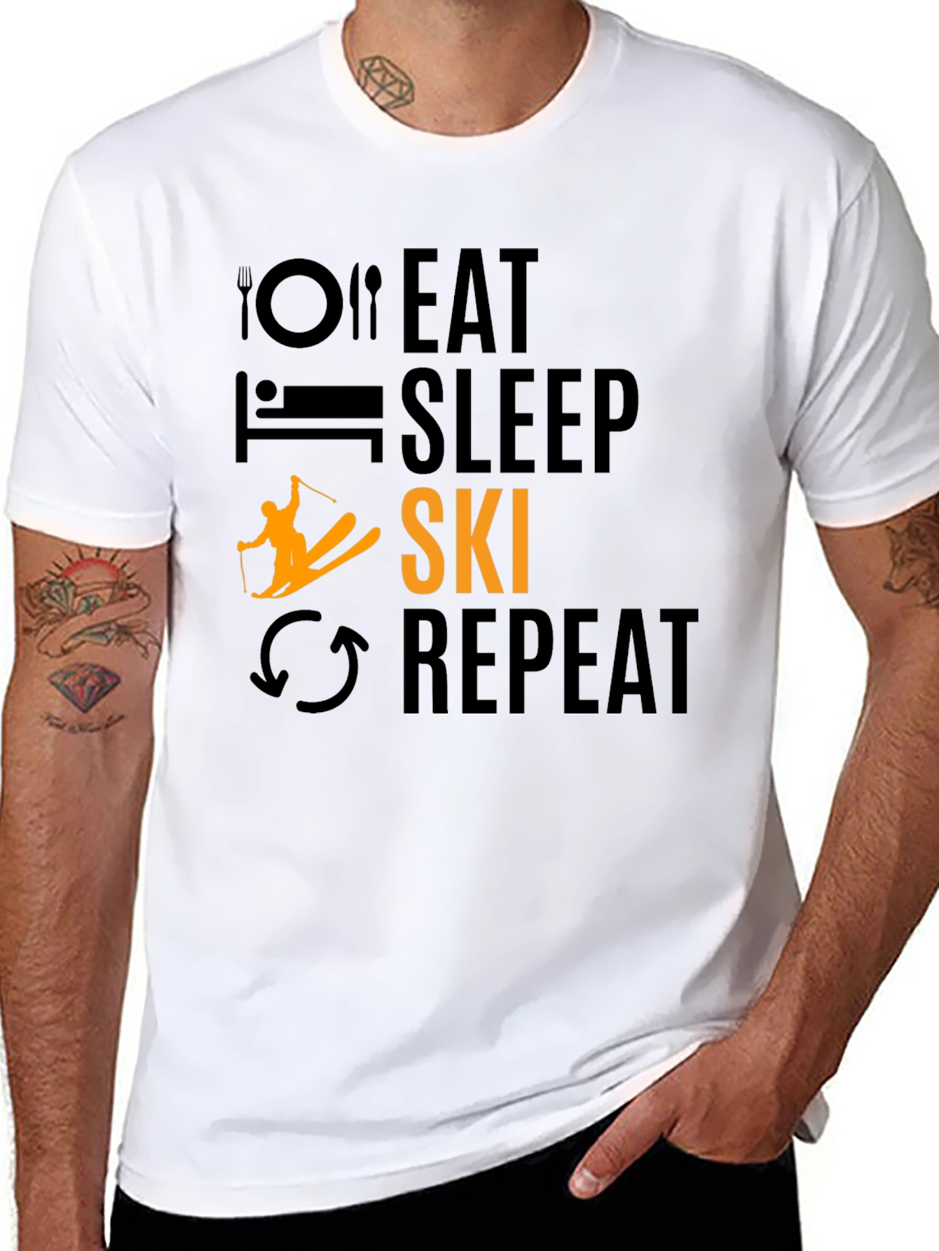 Eat Sleep Ski Repeat T-Shirt