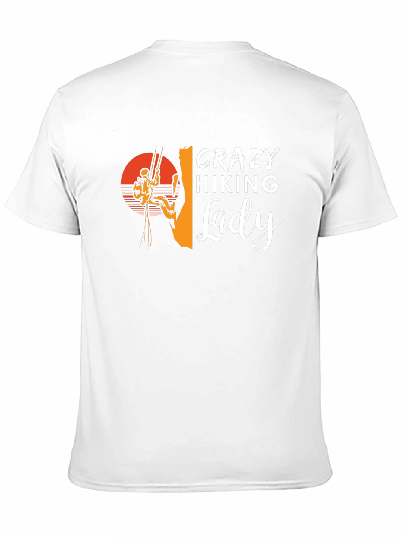 Crazy Hiking Lady Graphic T-Shirt