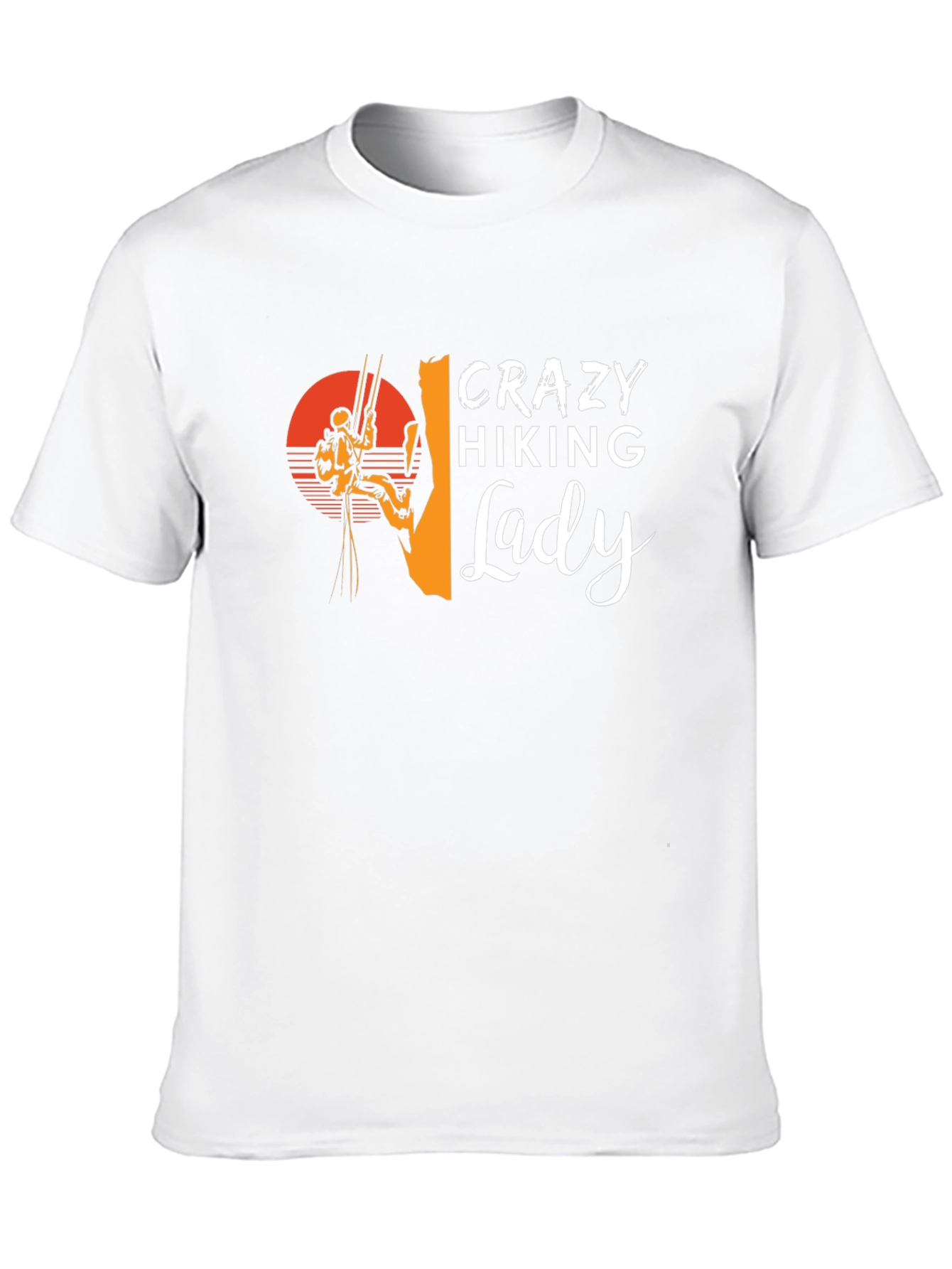 Crazy Hiking Lady Graphic T-Shirt