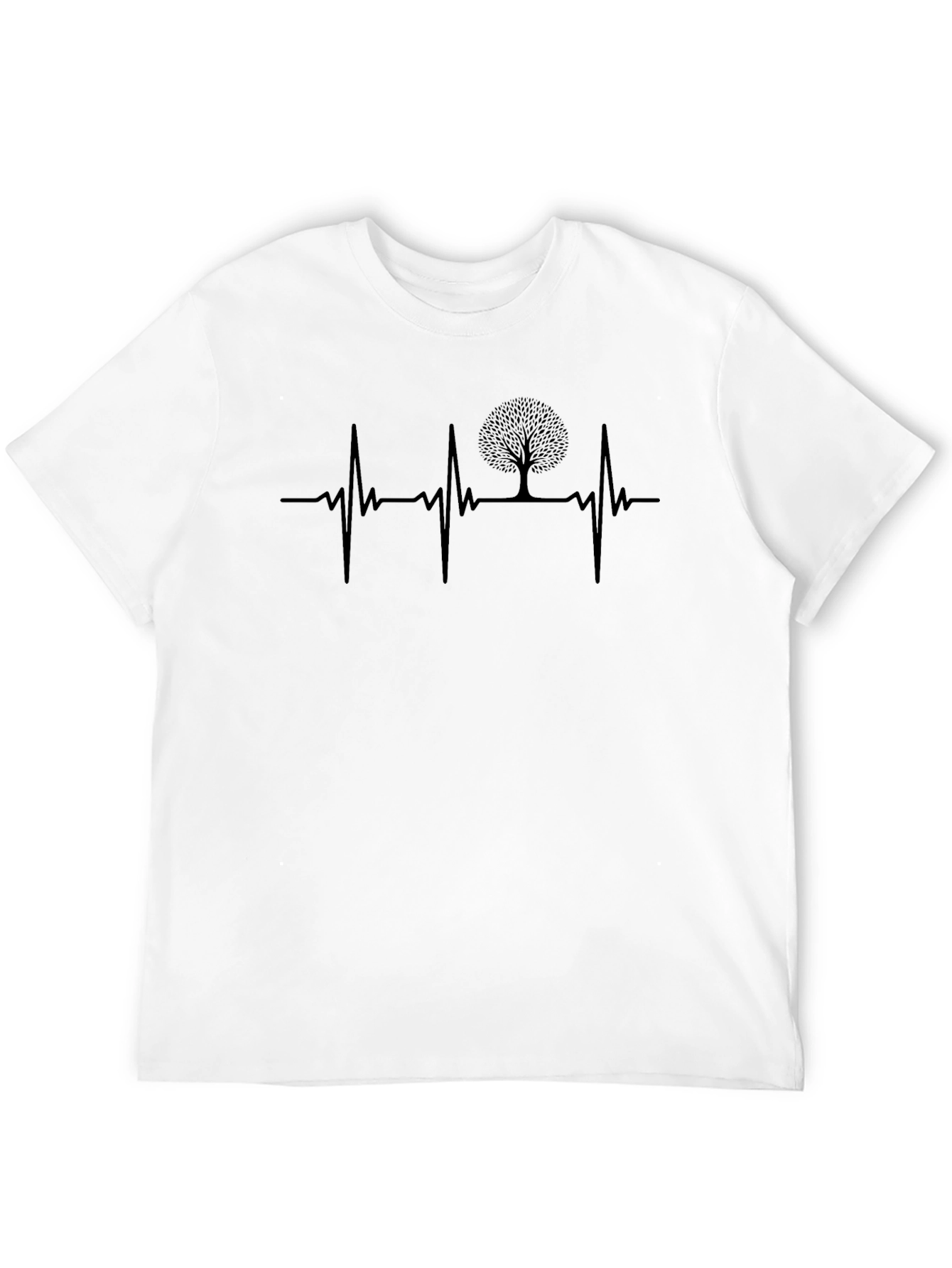Tree Heartbeat Graphic Tee - Nature Lover Shirt