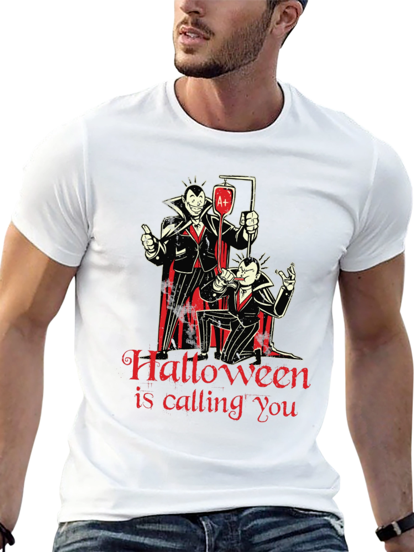 Halloween Vampire Graphic T-Shirt
