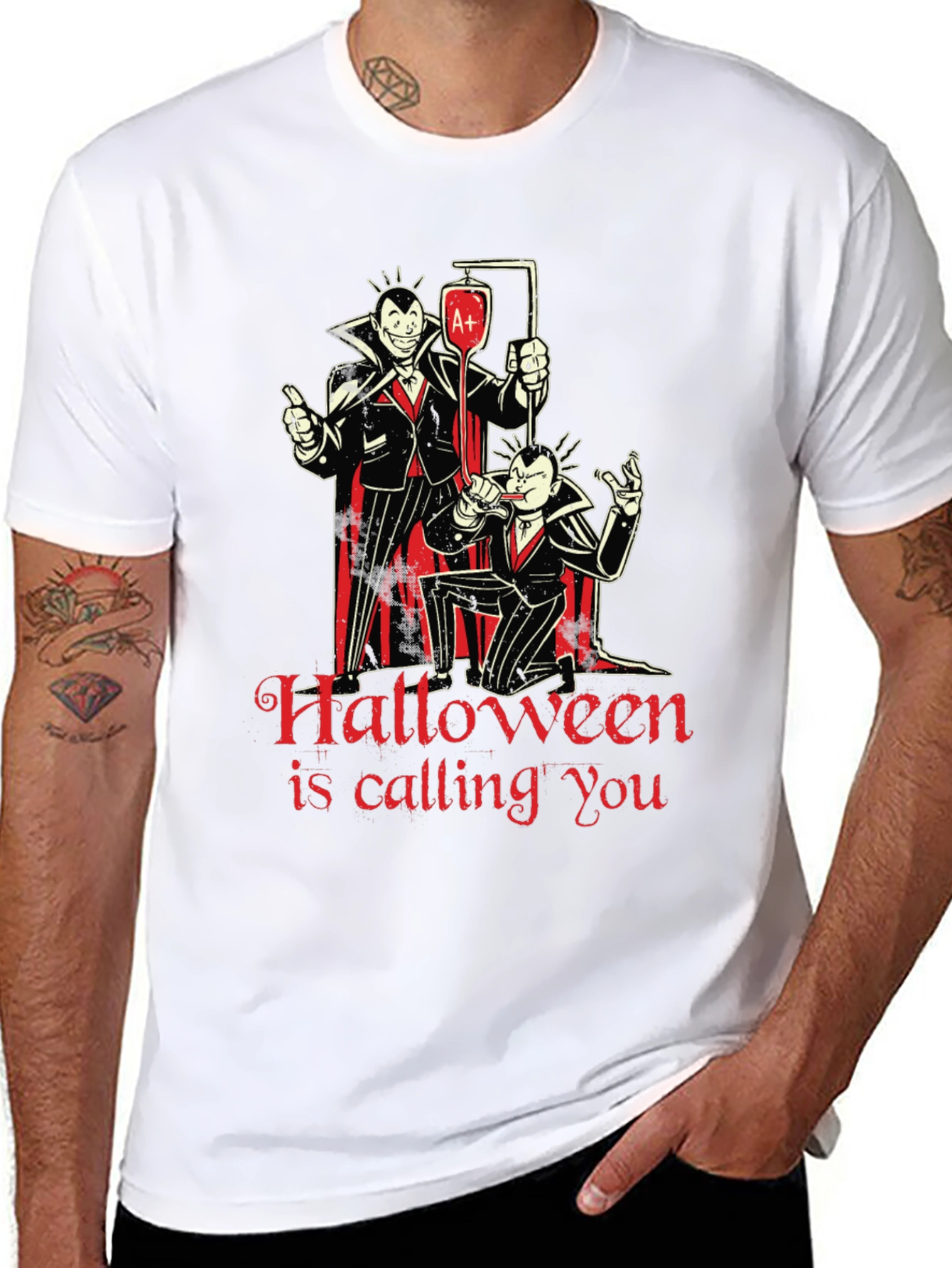 Halloween Vampire Graphic T-Shirt