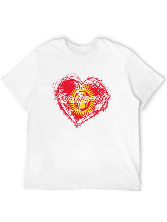 Kyrgyzstan Flag Heart T-Shirt