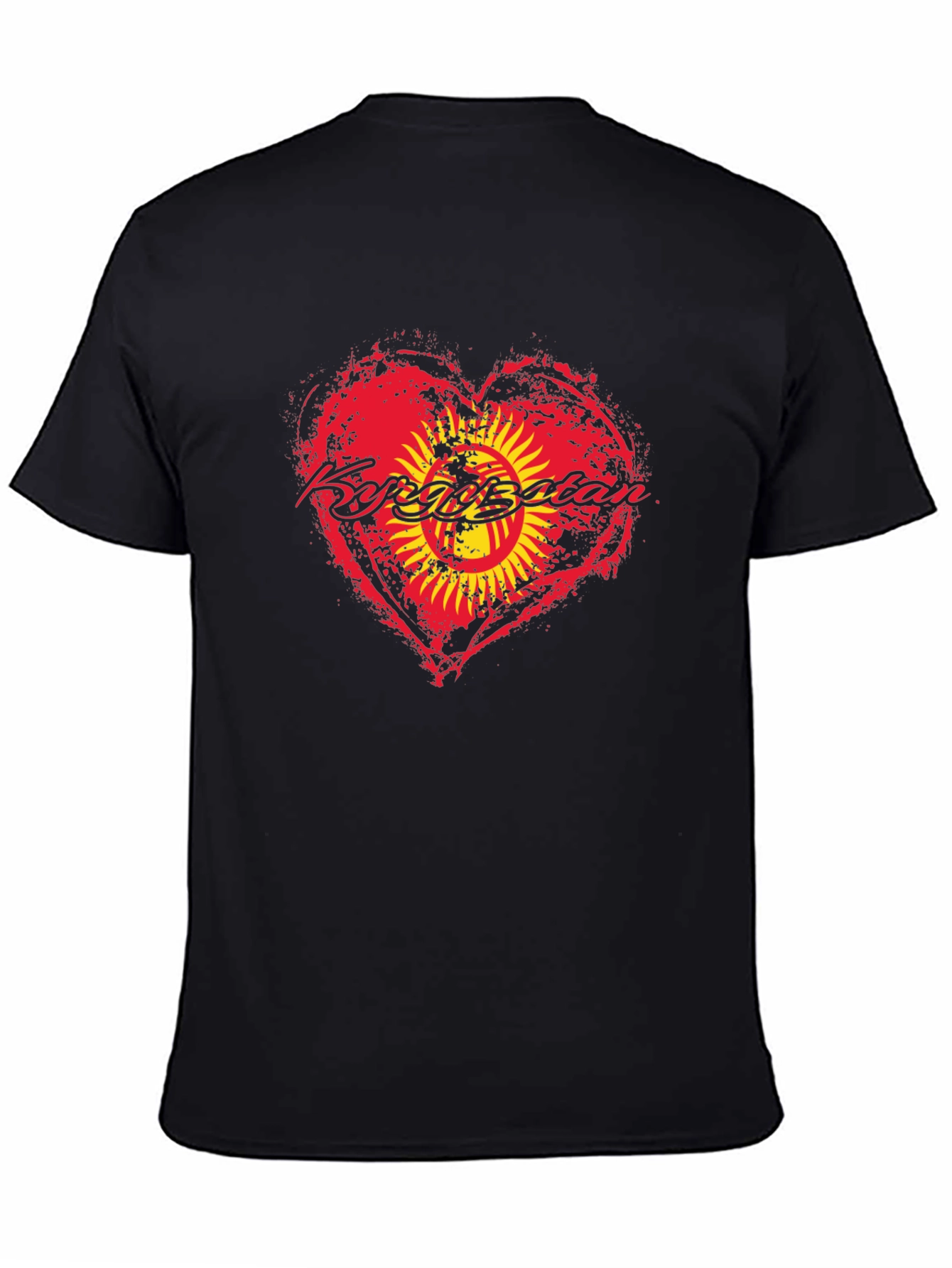 Kyrgyzstan Flag Heart T-Shirt