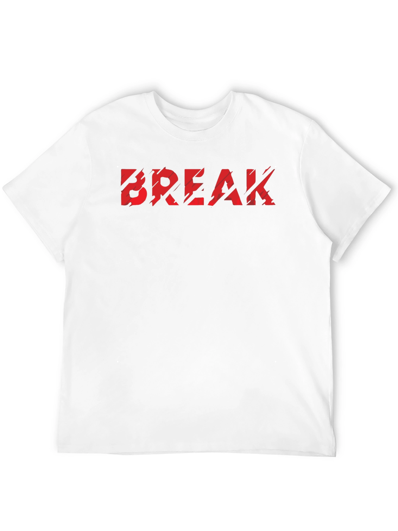 Edgy Break Slogan Black T-Shirt