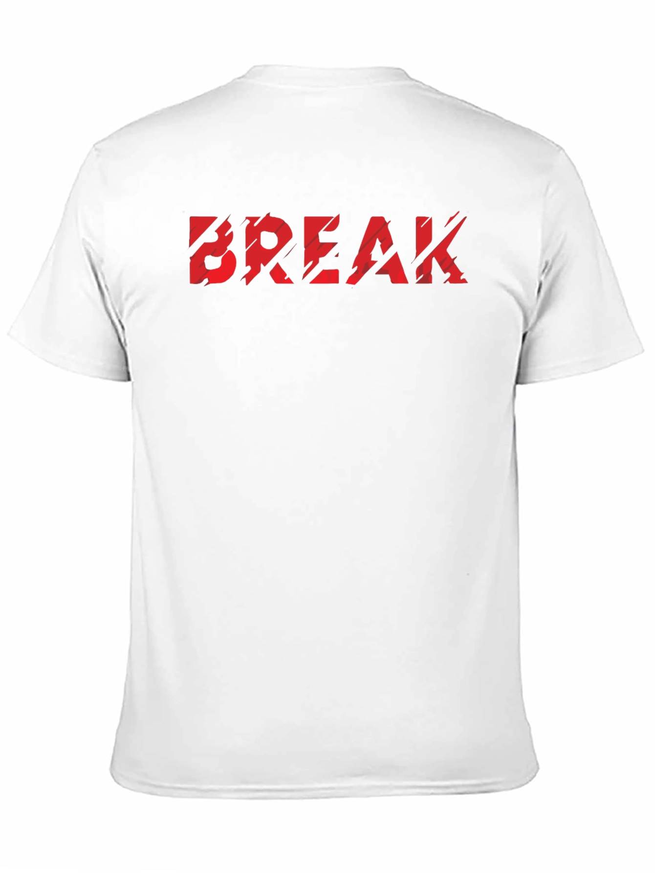 Edgy Break Slogan Black T-Shirt