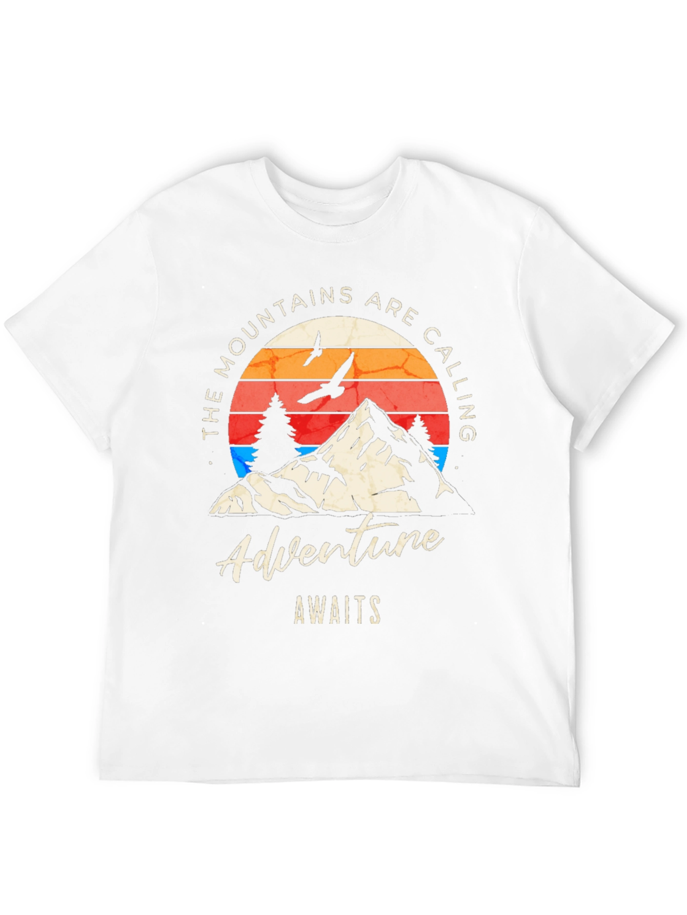Adventure Awaits Mountain Graphic T-Shirt