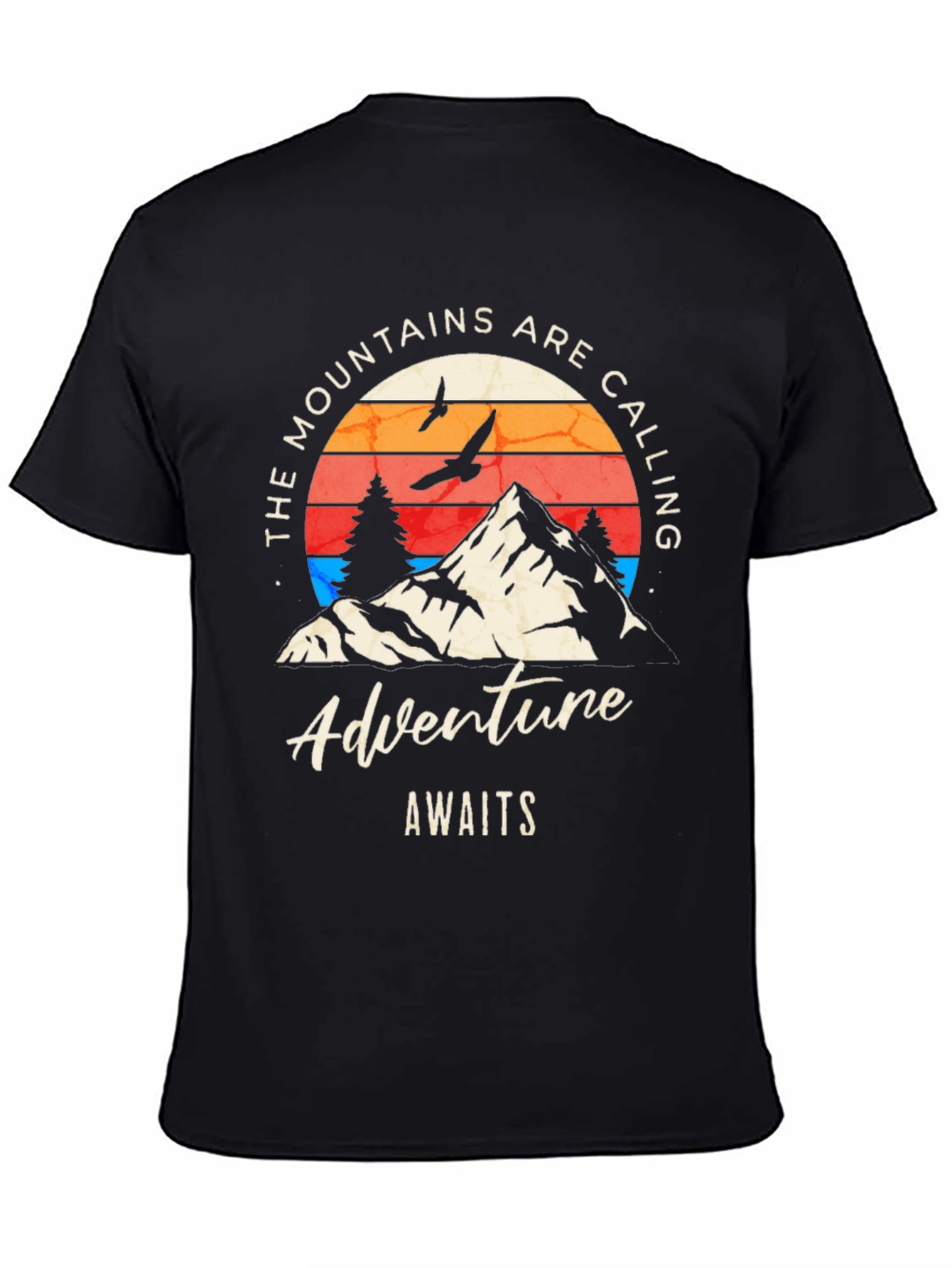 Adventure Awaits Mountain Graphic T-Shirt