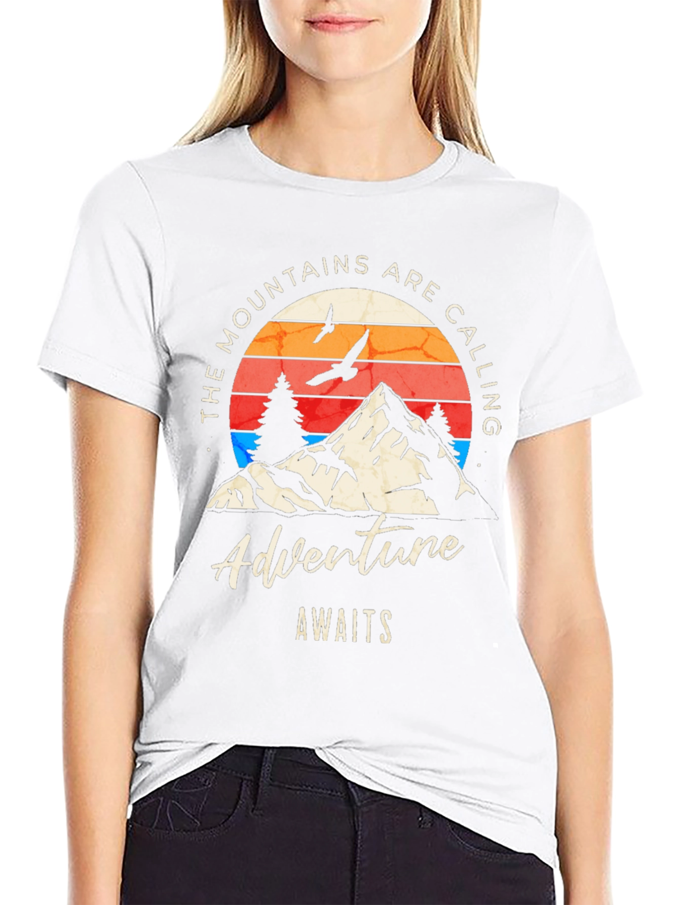 Adventure Awaits Mountain Graphic T-Shirt
