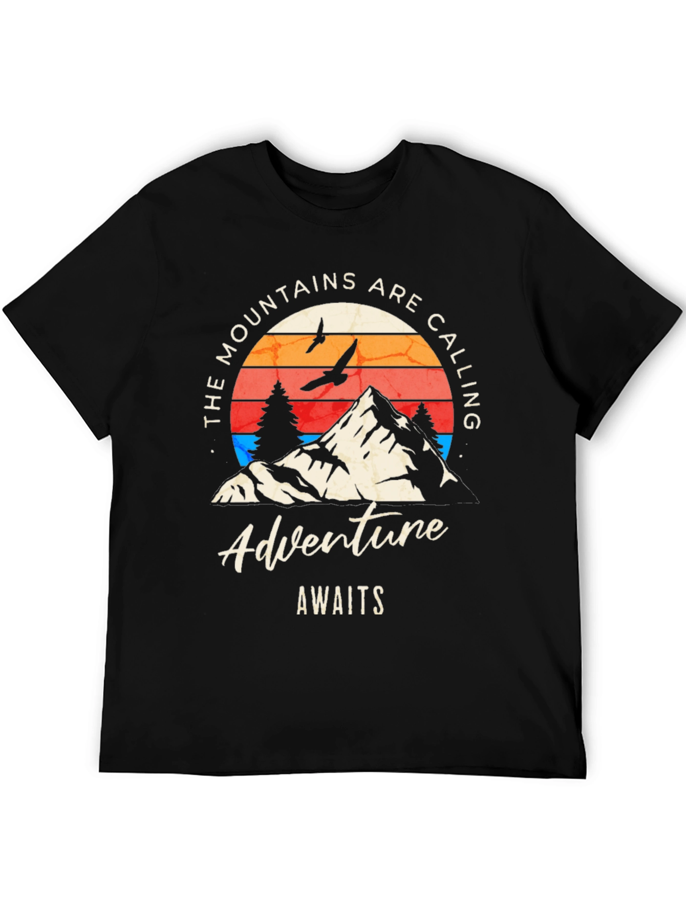 Adventure Awaits Mountain Graphic T-Shirt