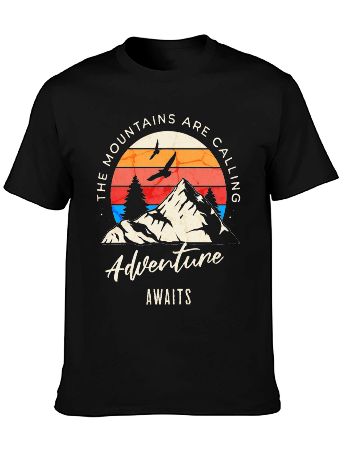 Adventure Awaits Mountain Graphic T-Shirt