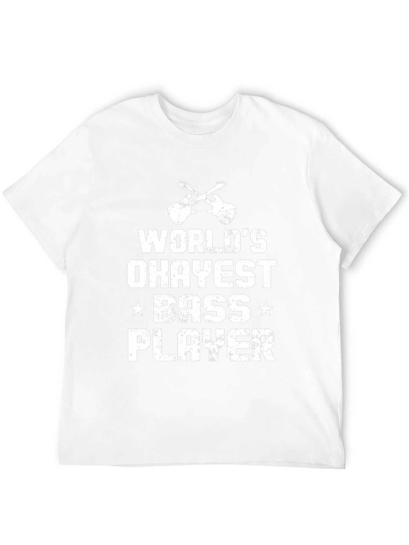Worlds Okayest Bass Player Black T-Shirt