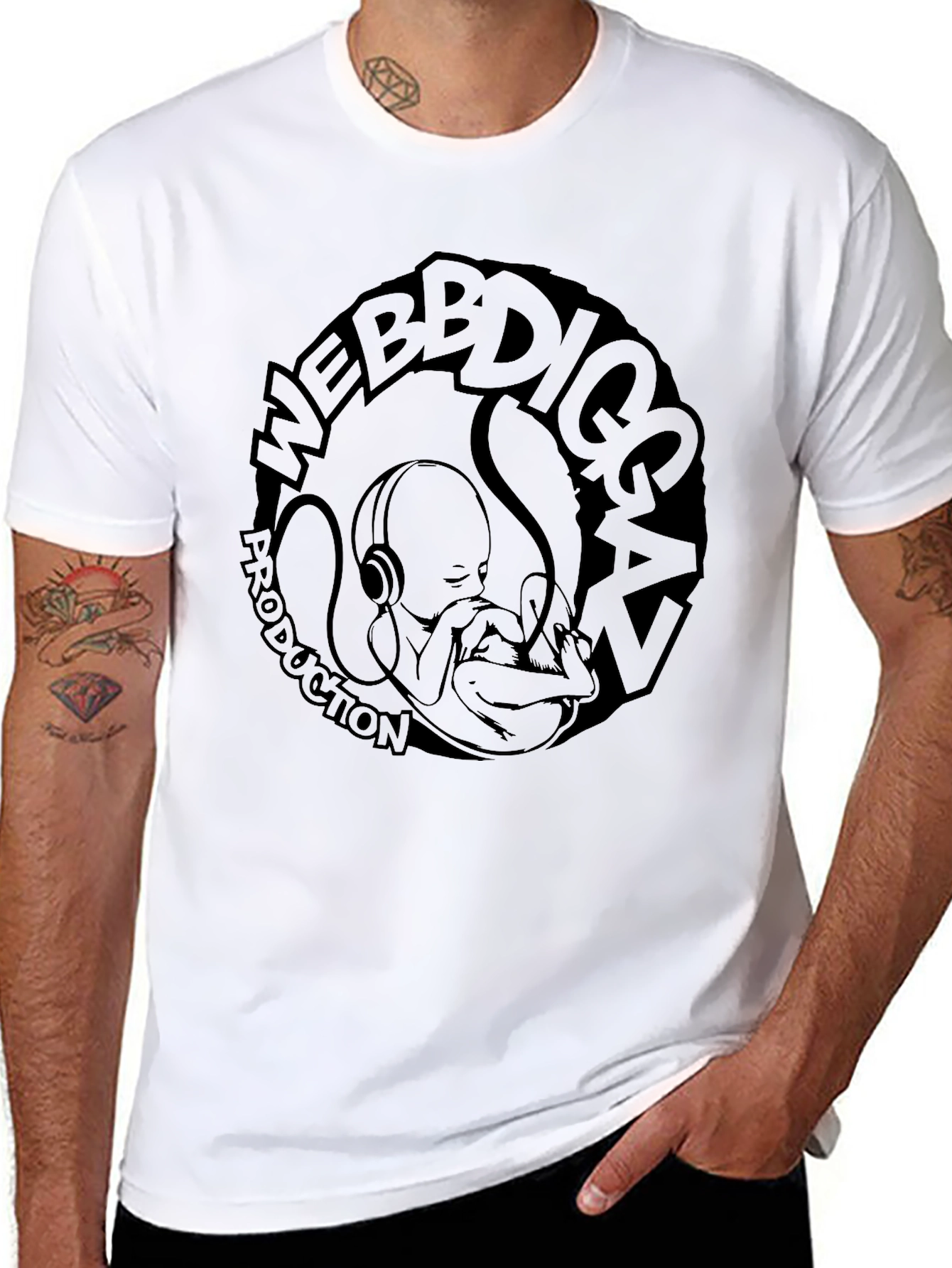 Webb Diggaz Production Black Graphic Tee