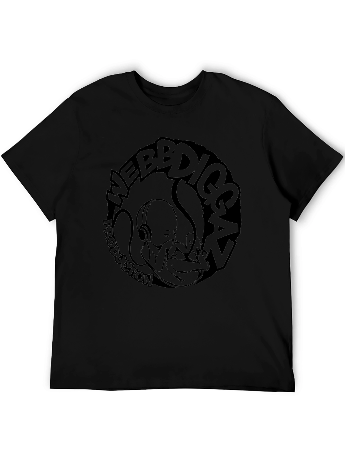Webb Diggaz Production Black Graphic Tee