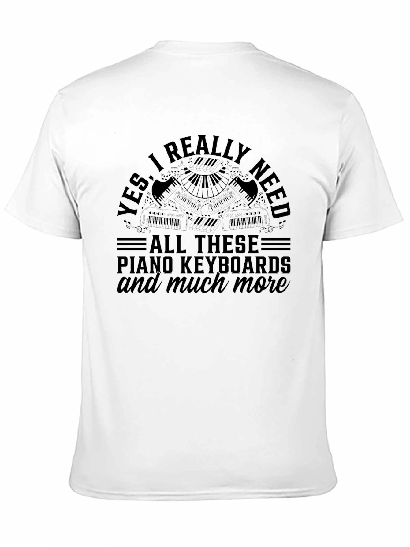 Piano Keyboard T-Shirt - Music Lover Tee