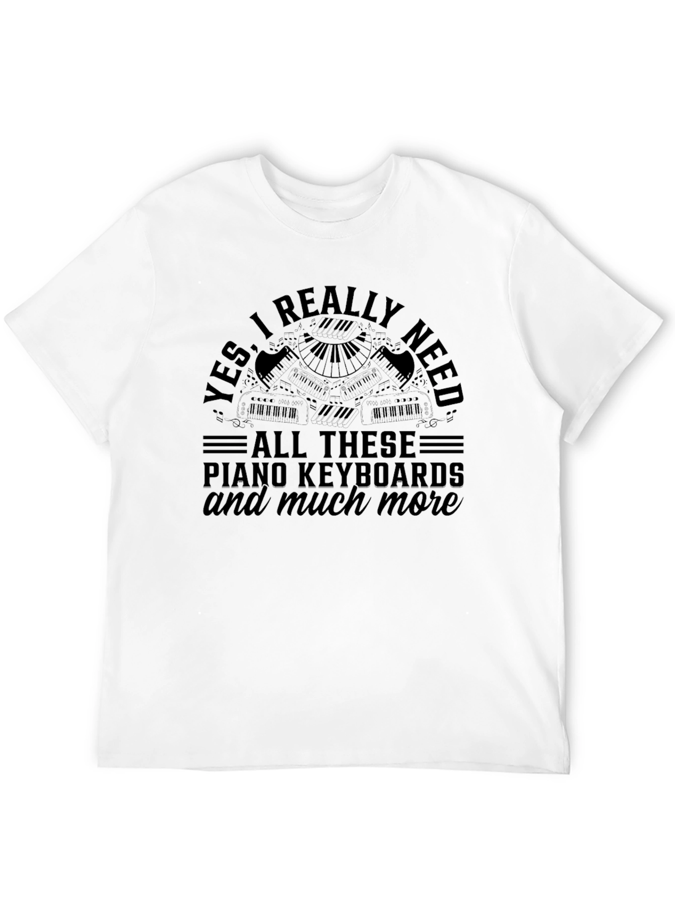 Piano Keyboard T-Shirt - Music Lover Tee