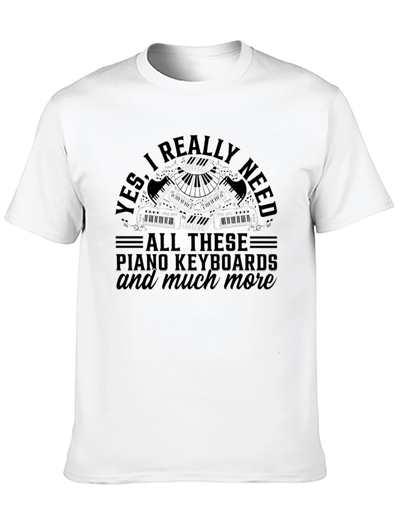 Piano Keyboard T-Shirt - Music Lover Tee