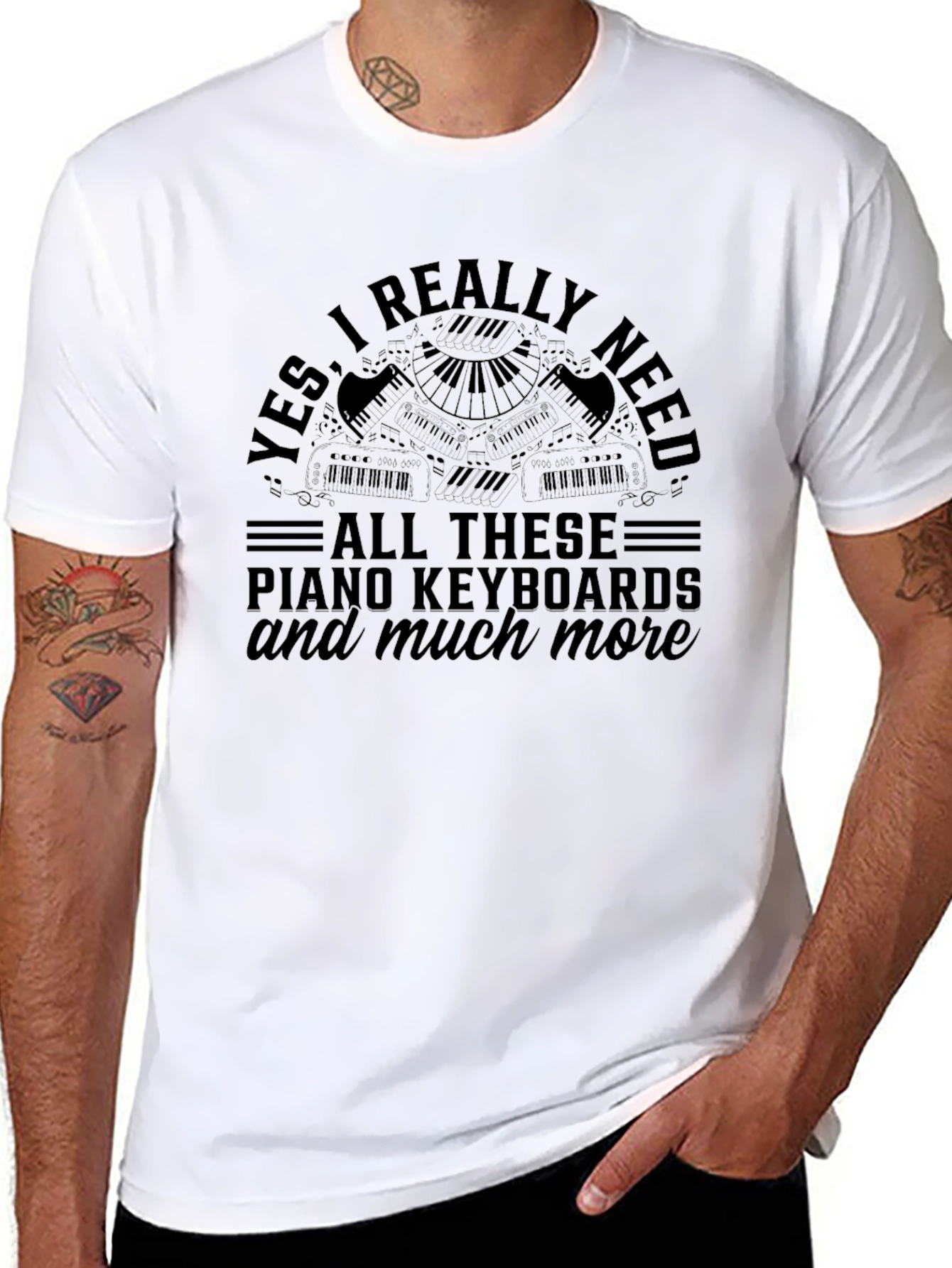 Piano Keyboard T-Shirt - Music Lover Tee