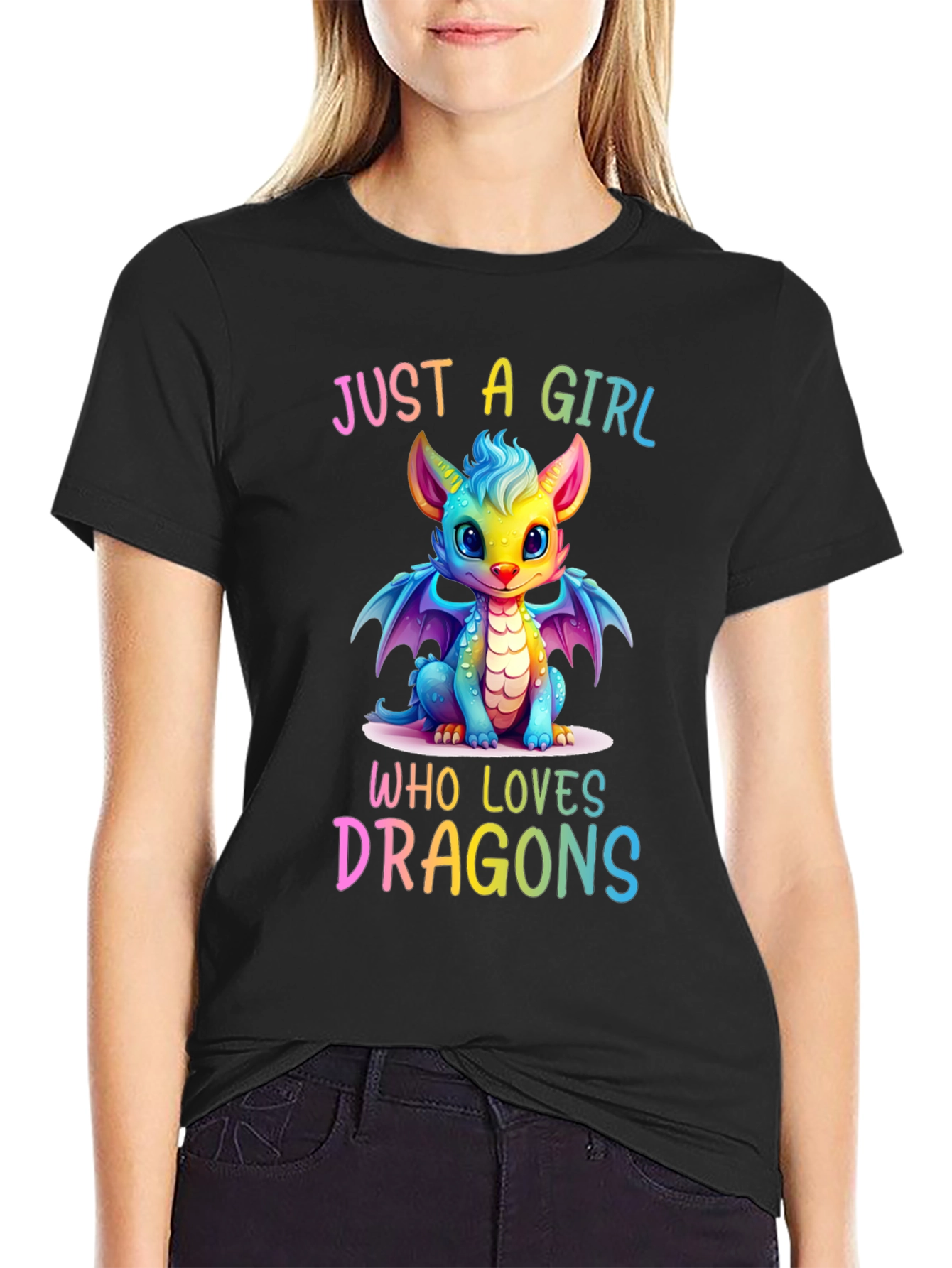 Girl Who Loves Dragons T-Shirt