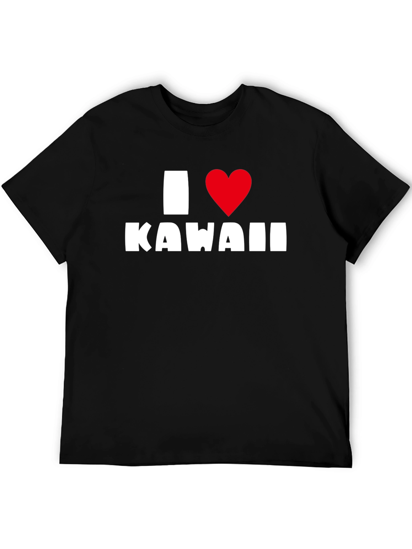 I Love Kawaii Black T-Shirt - Graphic Tee