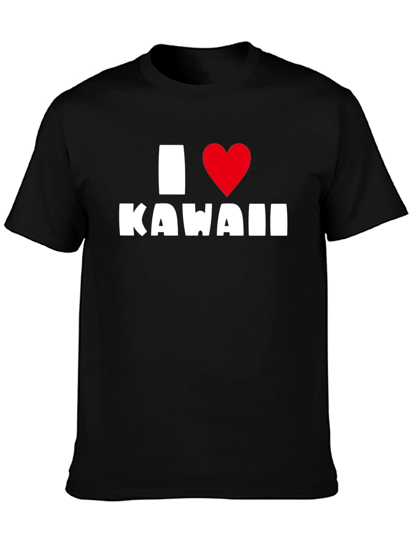 I Love Kawaii Black T-Shirt - Graphic Tee