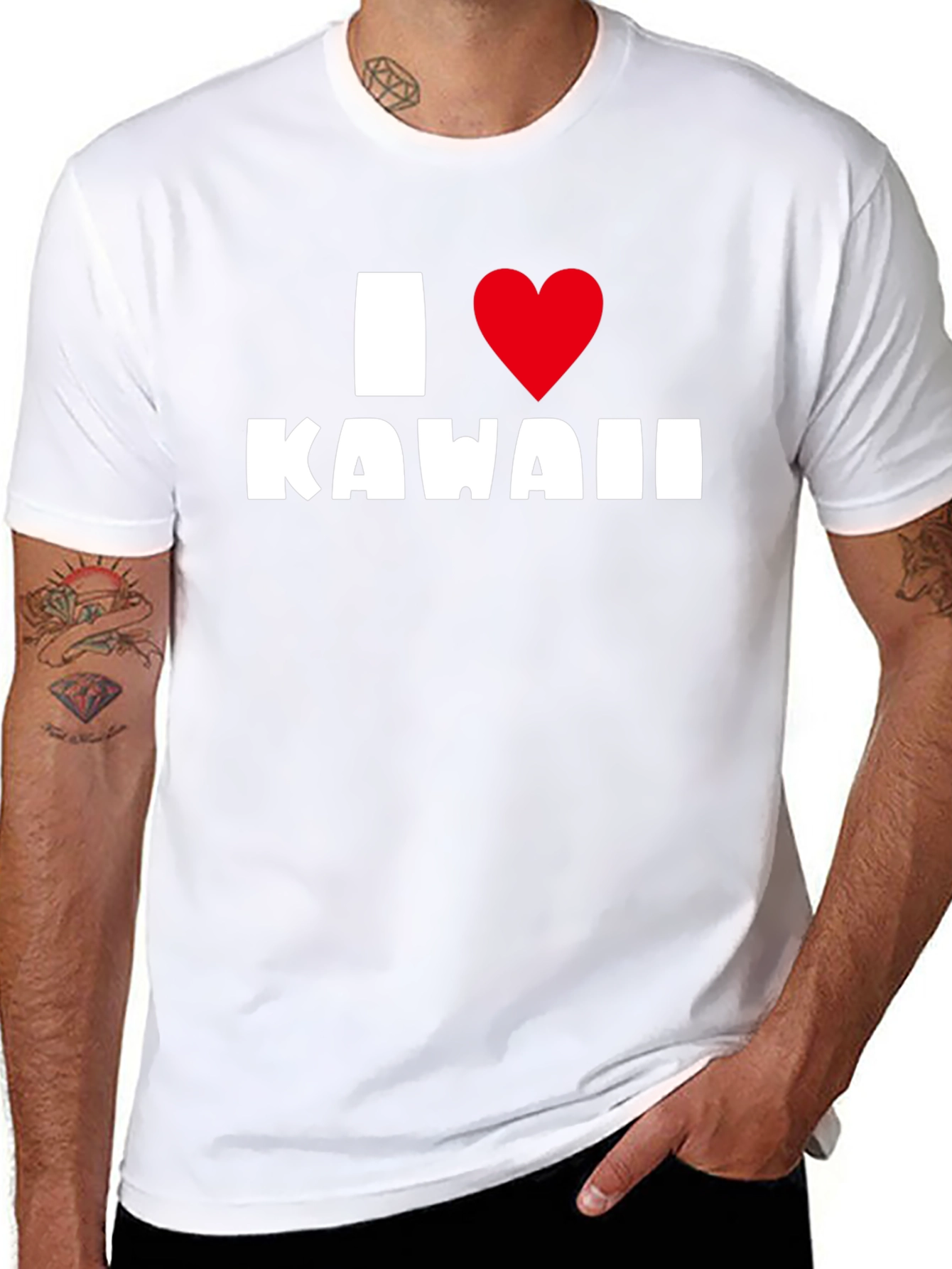 I Love Kawaii Black T-Shirt - Graphic Tee