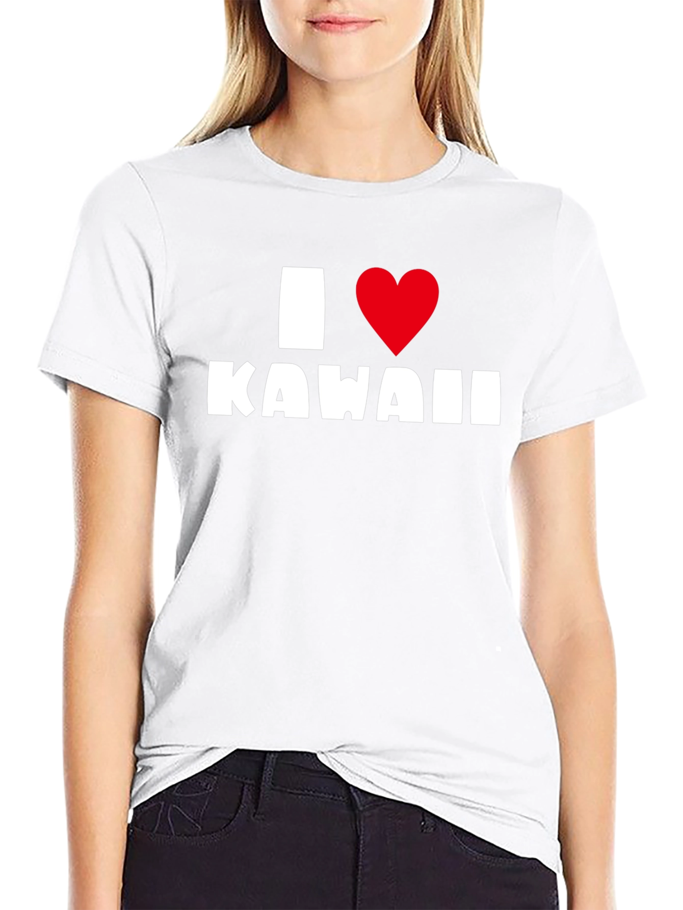 I Love Kawaii Black T-Shirt - Graphic Tee
