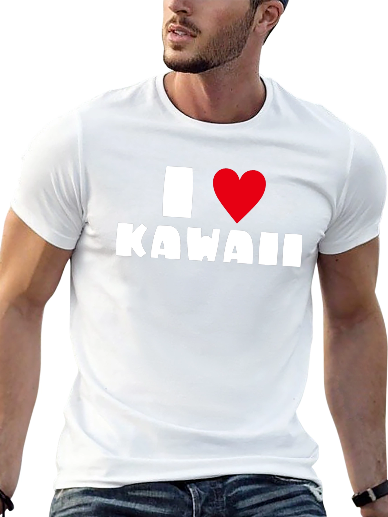 I Love Kawaii Black T-Shirt - Graphic Tee