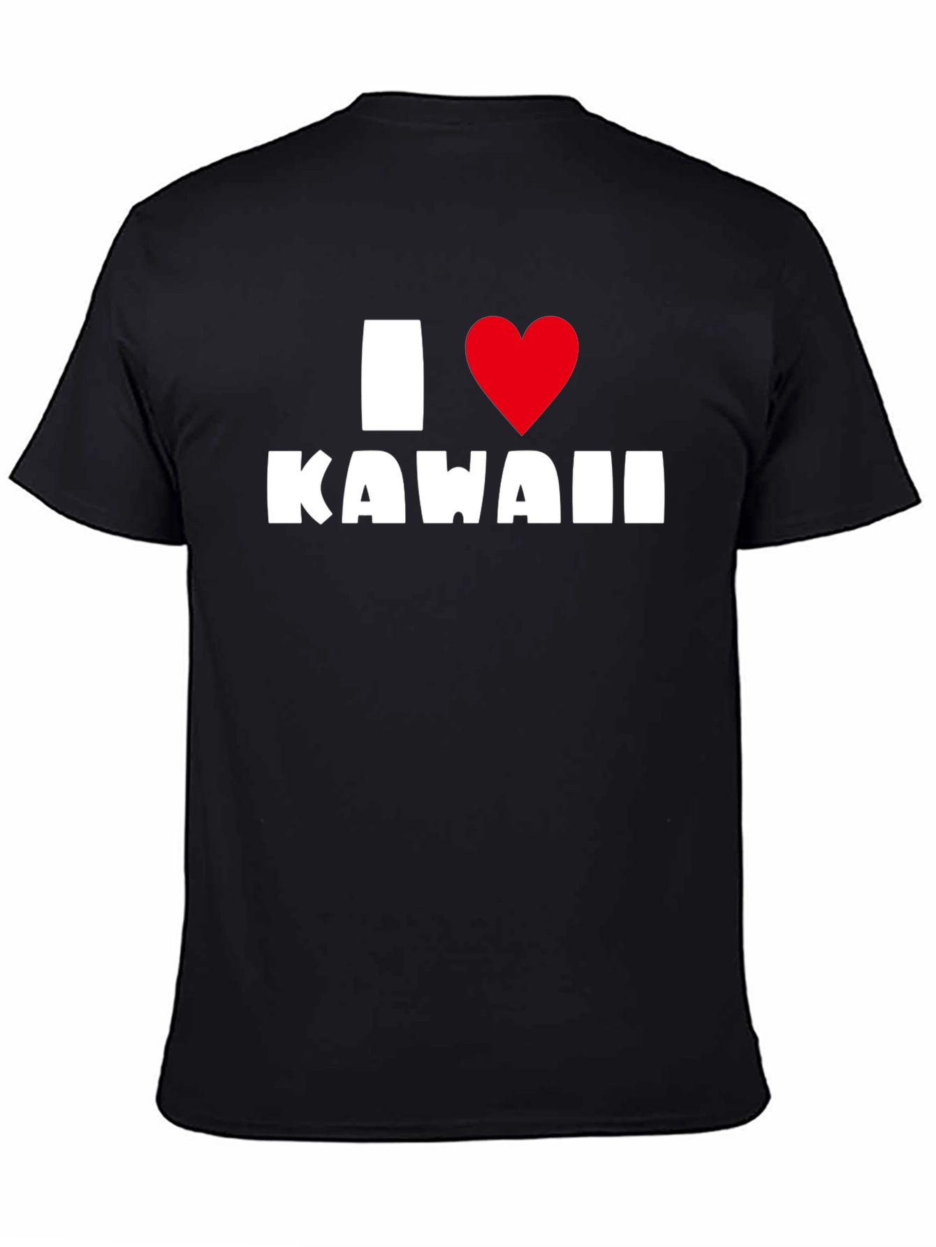 I Love Kawaii Black T-Shirt - Graphic Tee