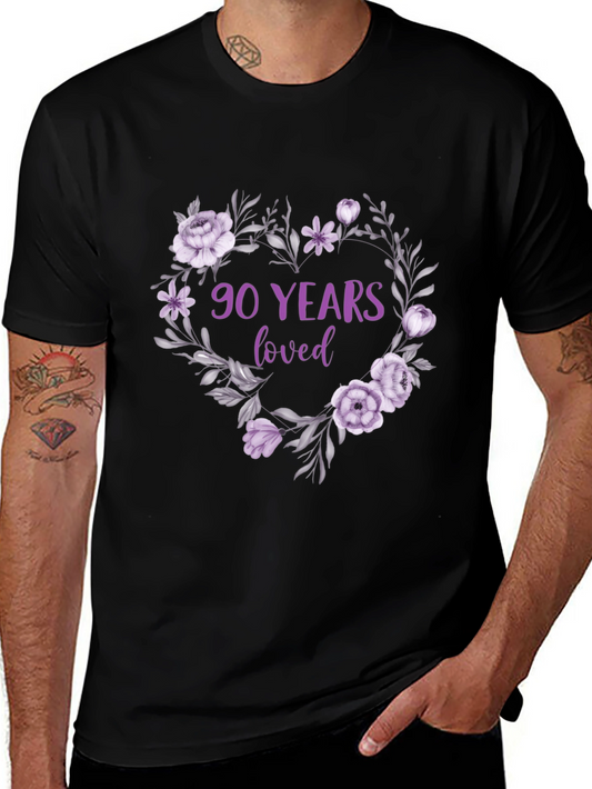 90 Years Loved Floral T-Shirt