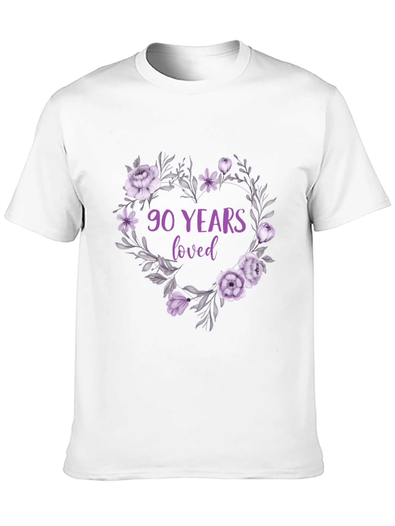 90 Years Loved Floral T-Shirt