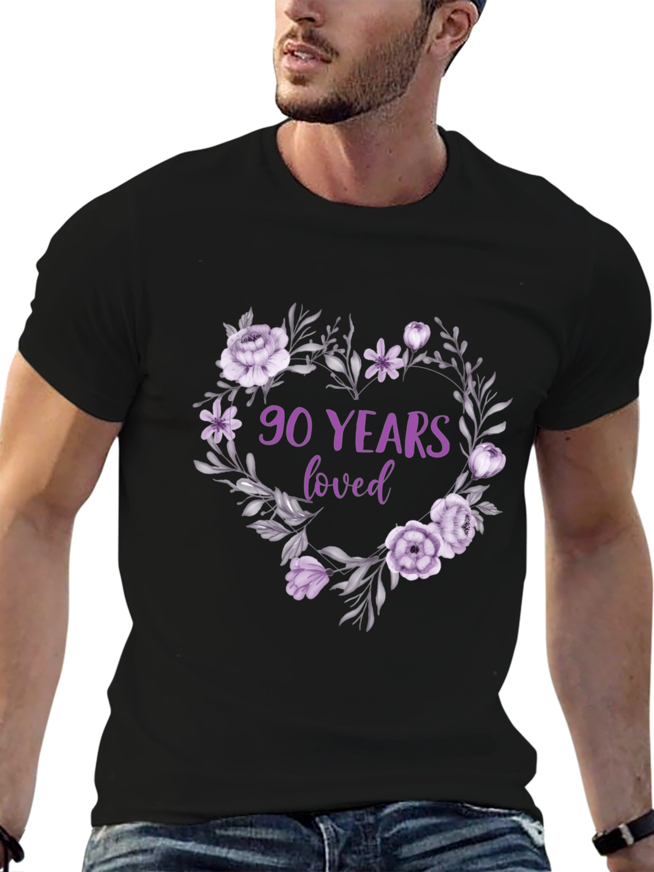 90 Years Loved Floral T-Shirt