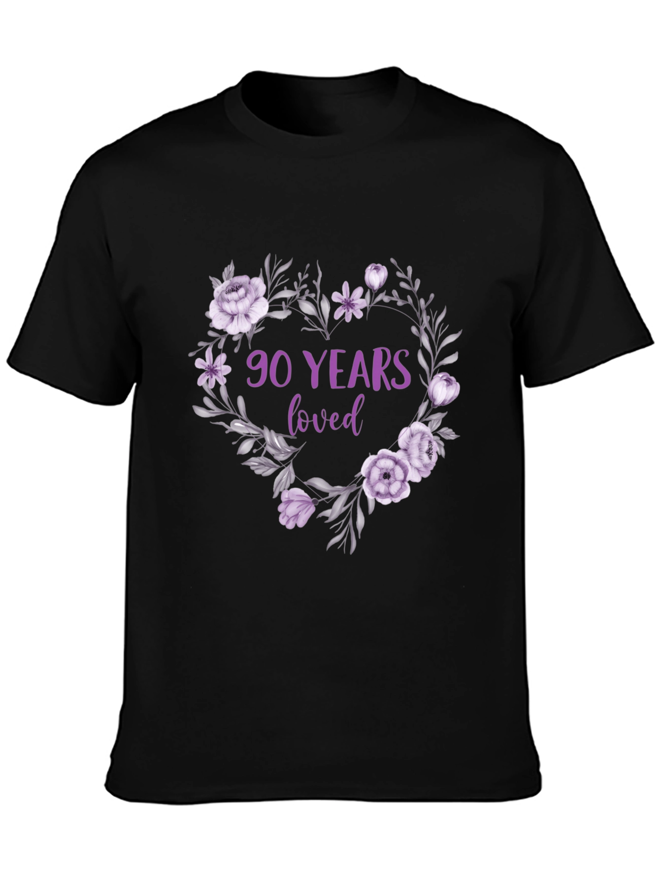 90 Years Loved Floral T-Shirt