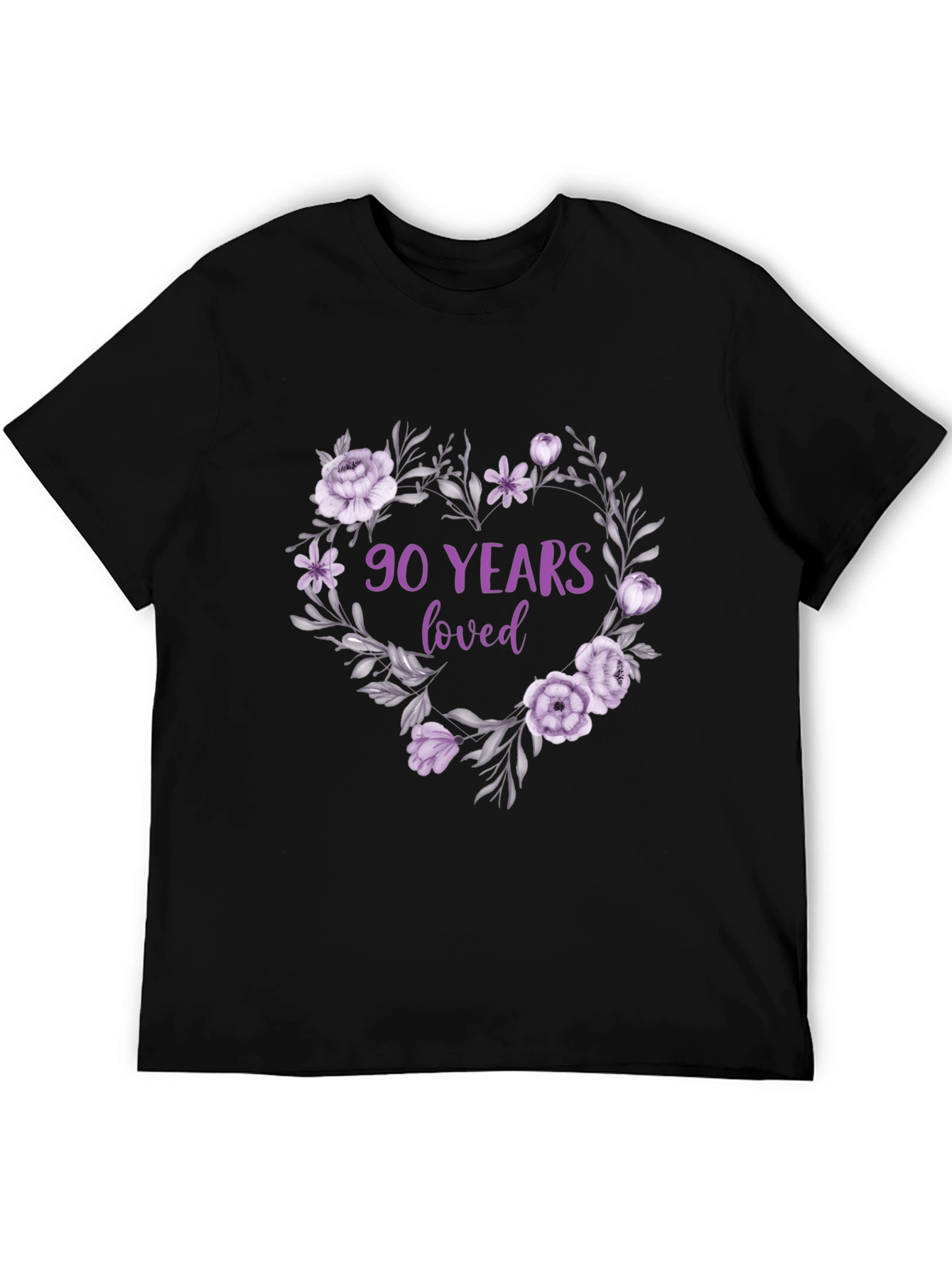 90 Years Loved Floral T-Shirt