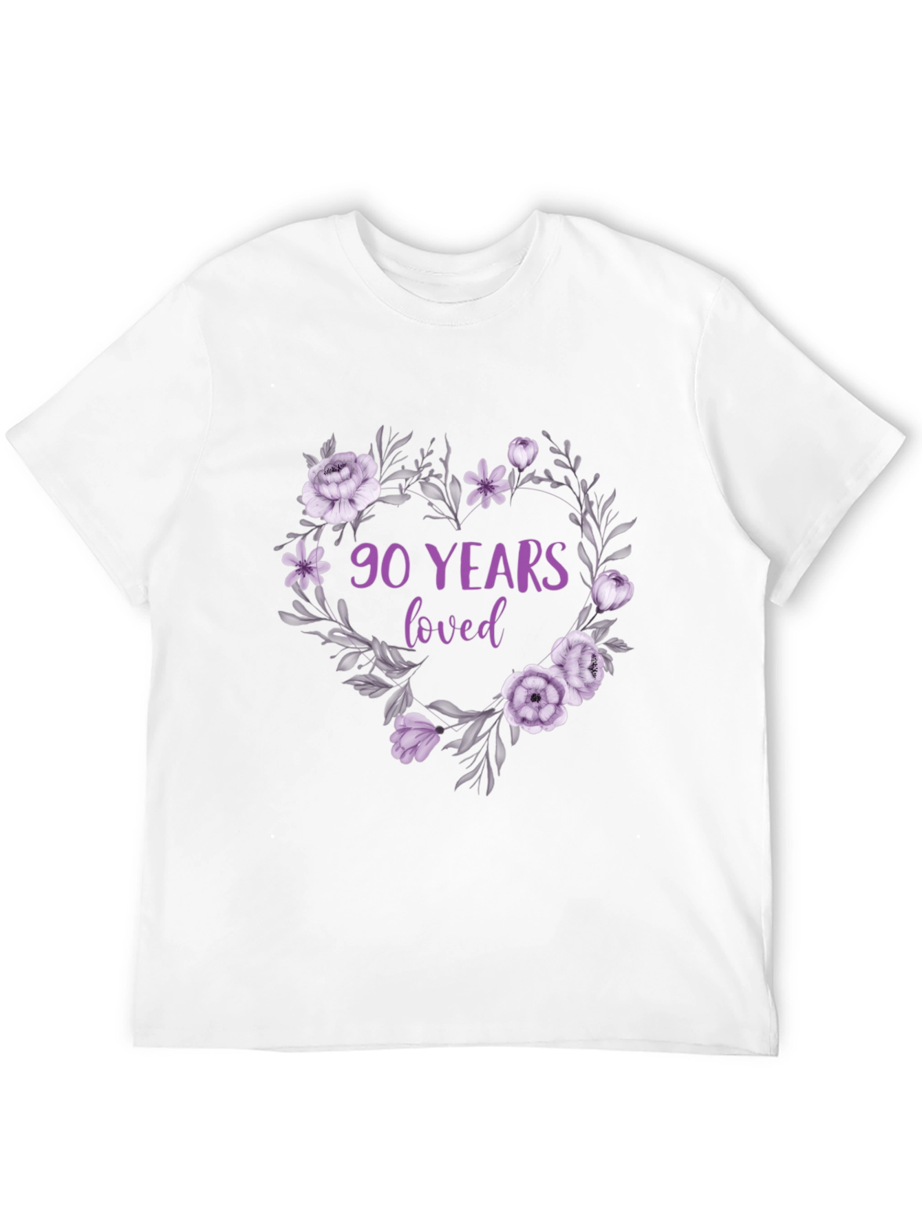 90 Years Loved Floral T-Shirt