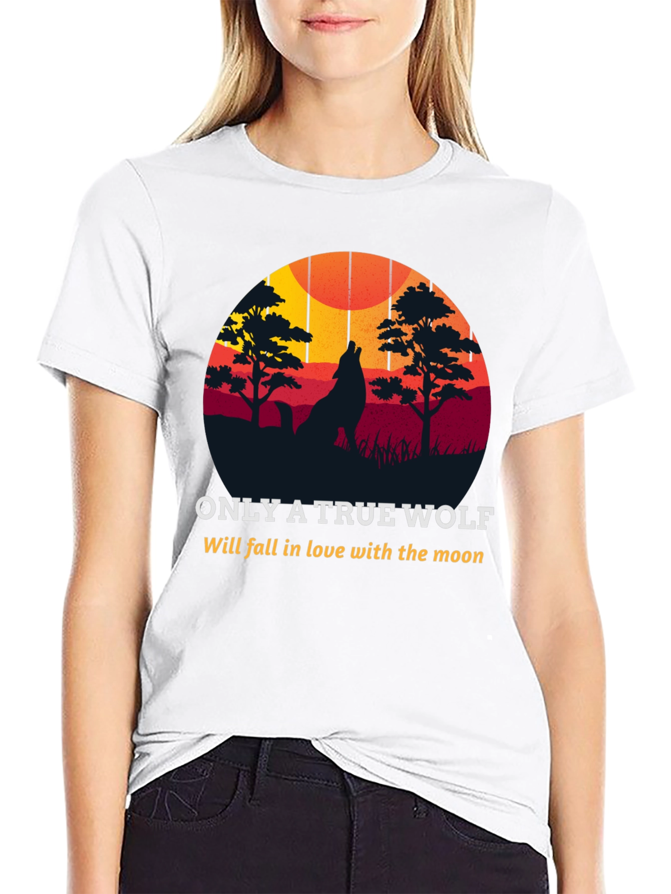 True Wolf Moon Lover Graphic Tee