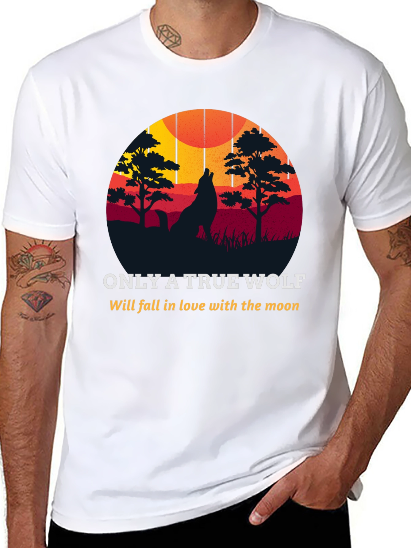 True Wolf Moon Lover Graphic Tee