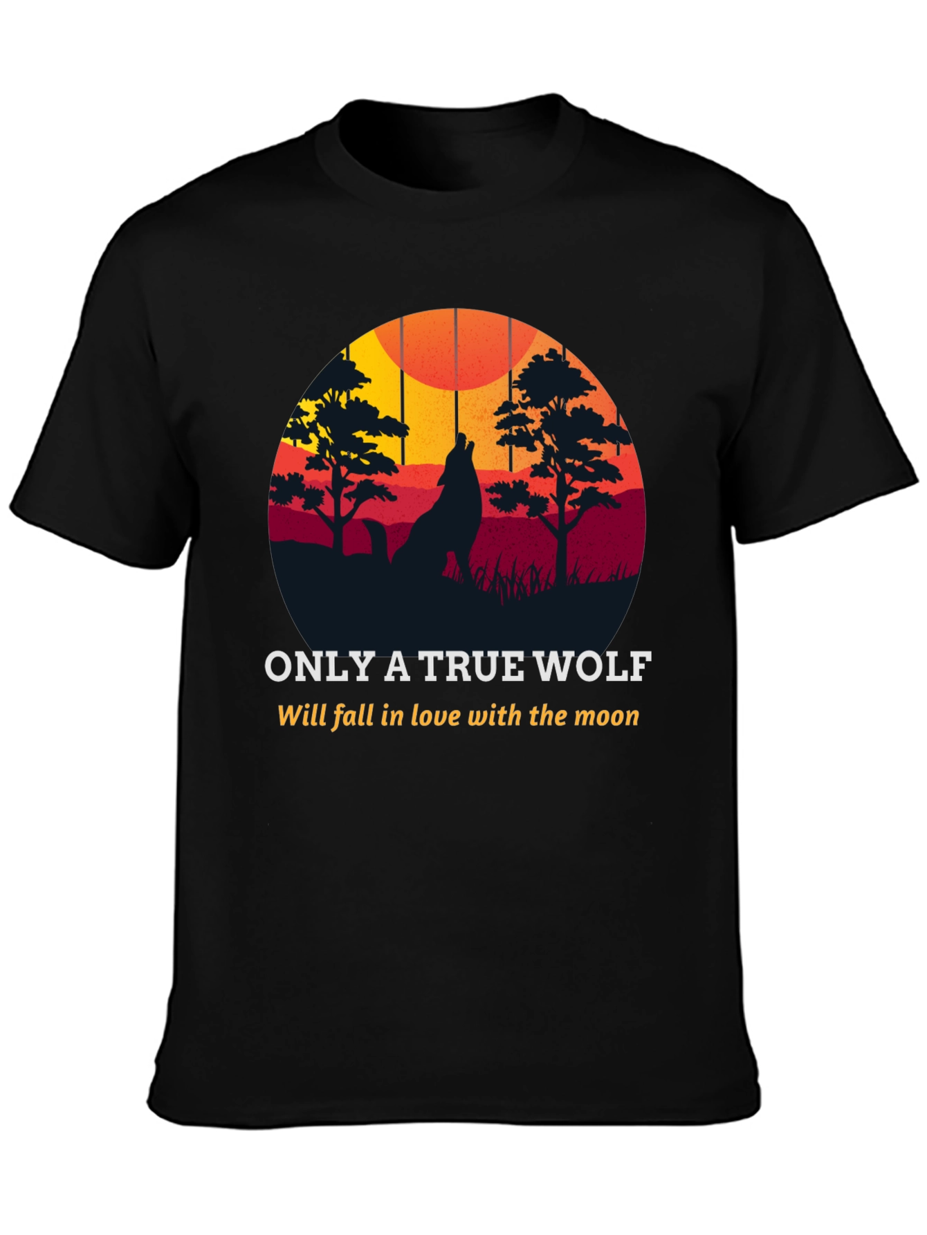 True Wolf Moon Lover Graphic Tee