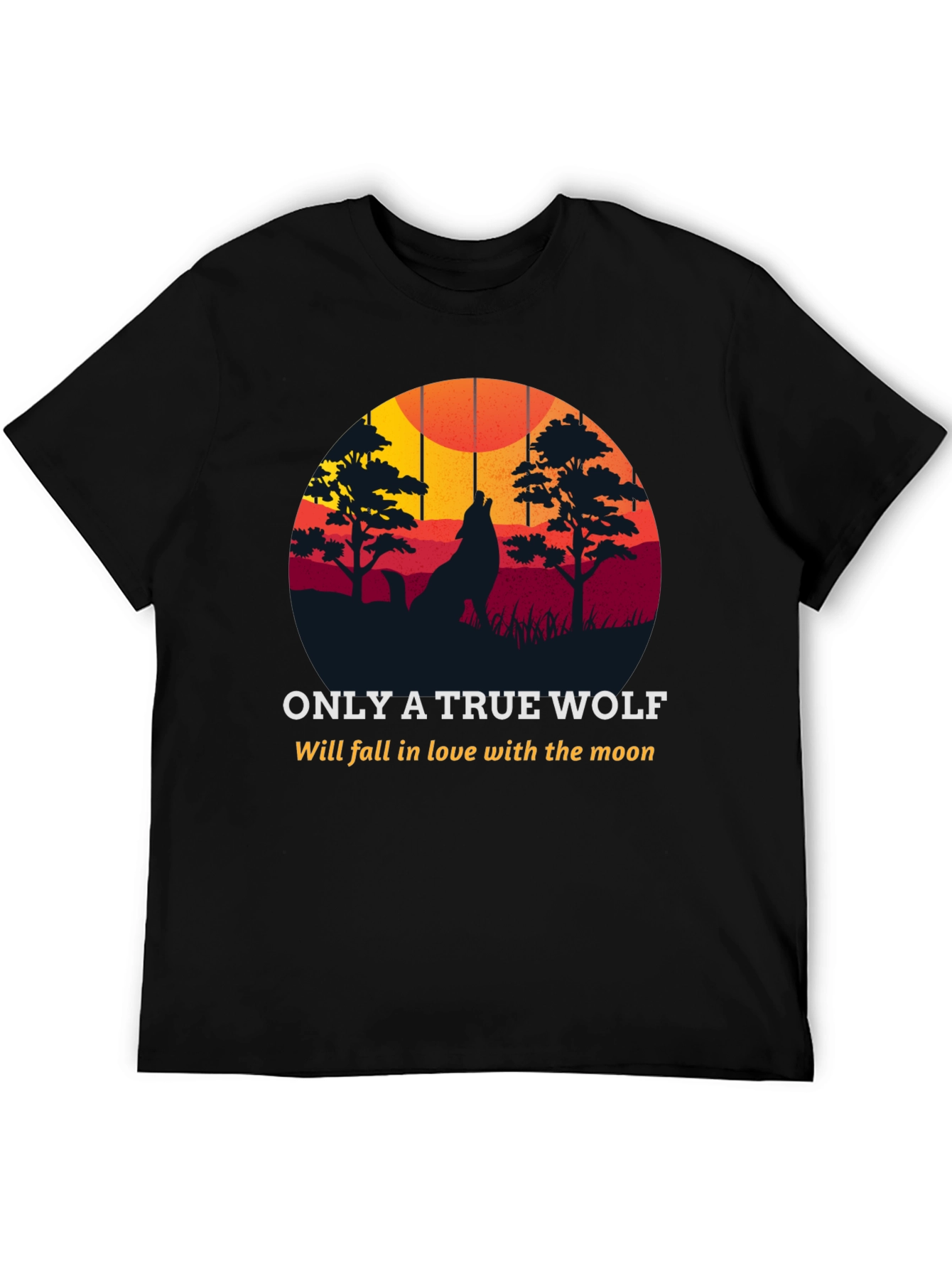 True Wolf Moon Lover Graphic Tee