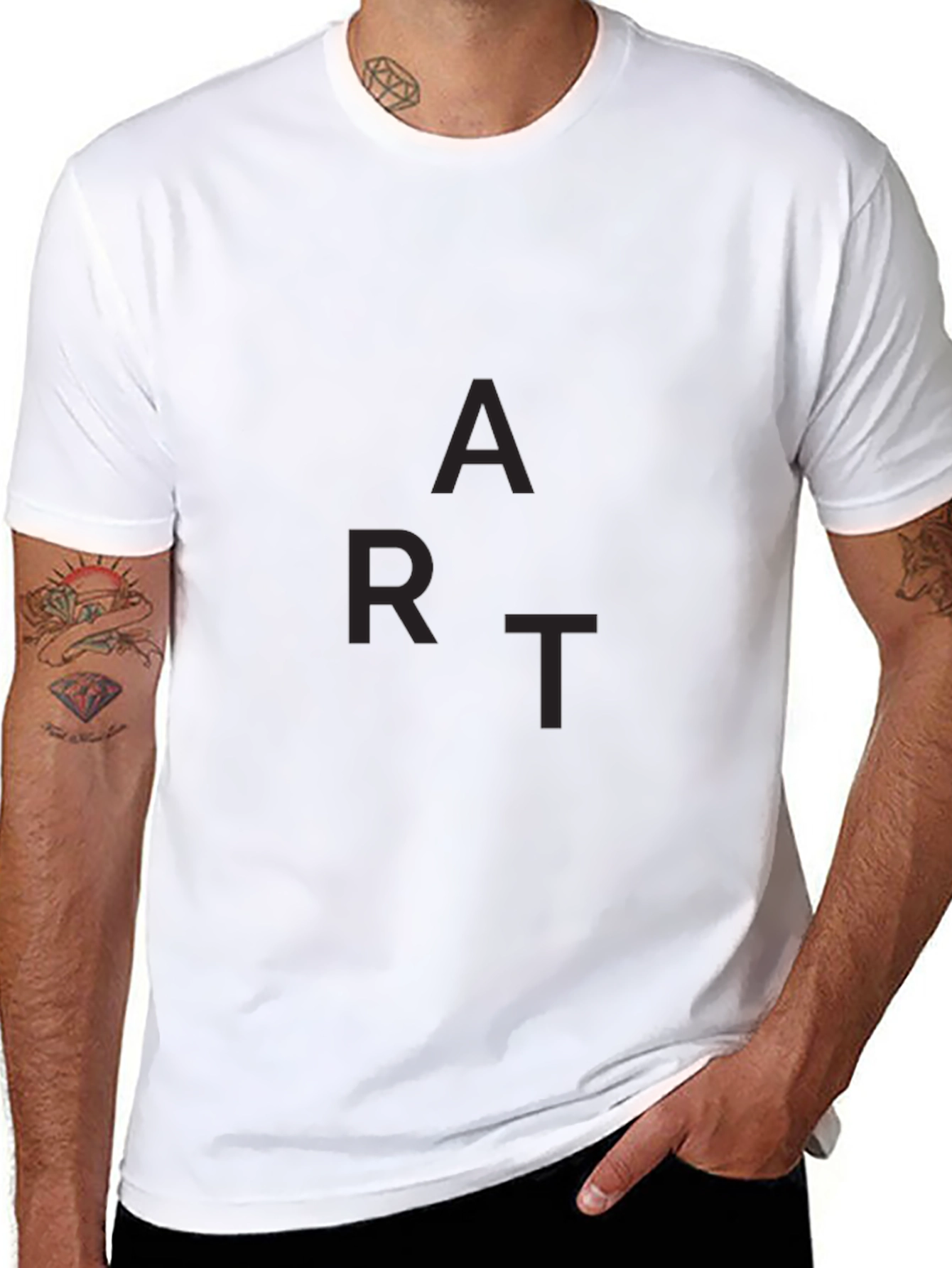 Mens Black ART Graphic Tee