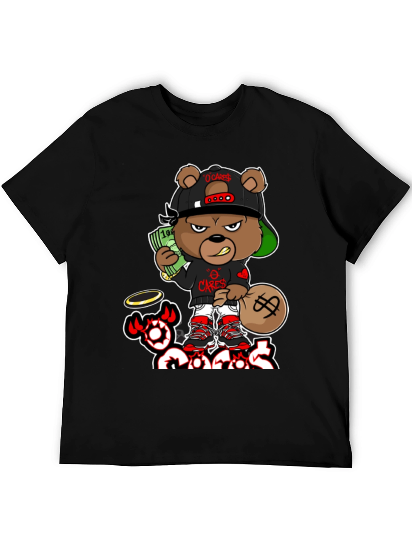 Gangster Bear Graphic T-Shirt