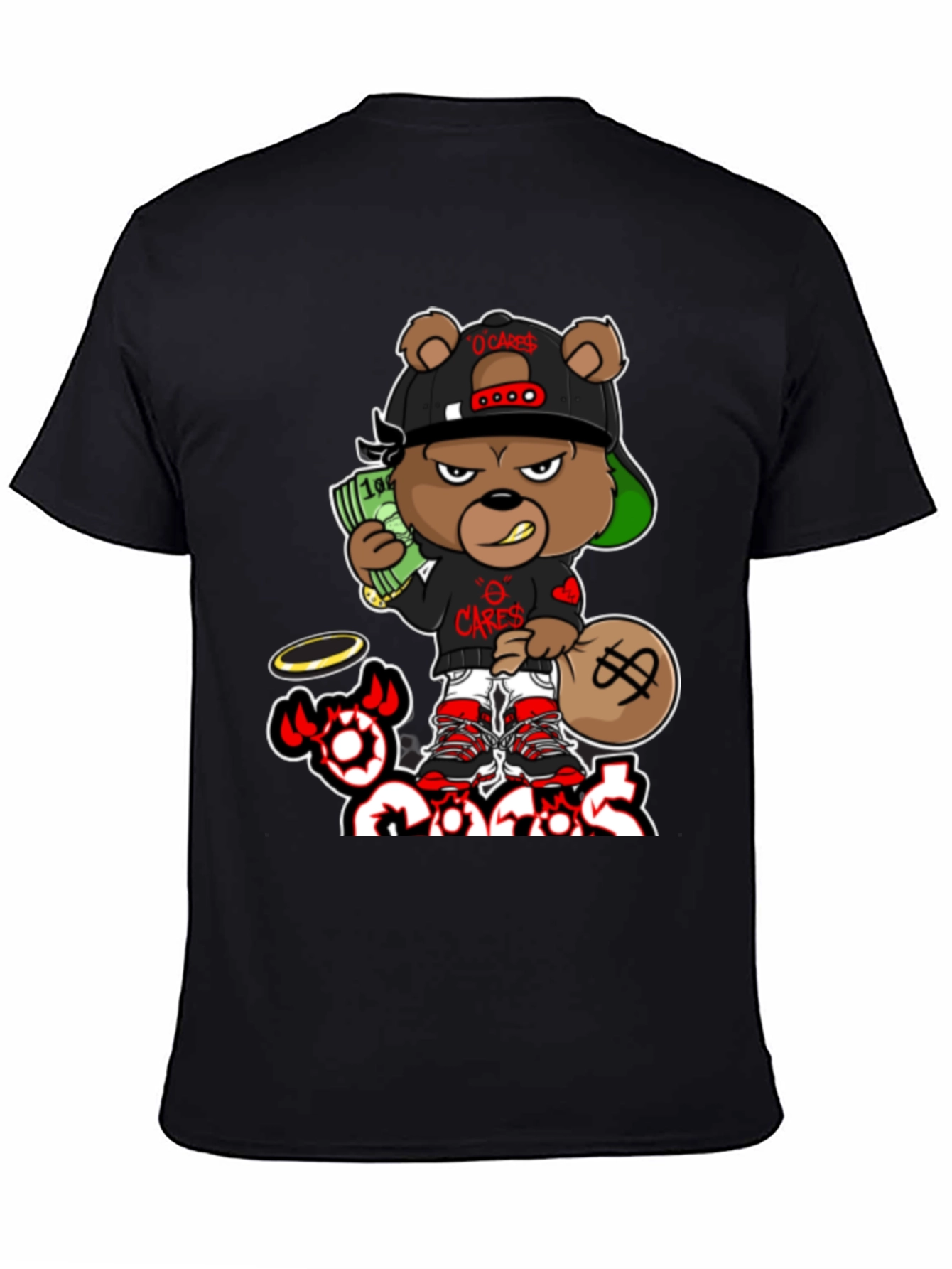 Gangster Bear Graphic T-Shirt