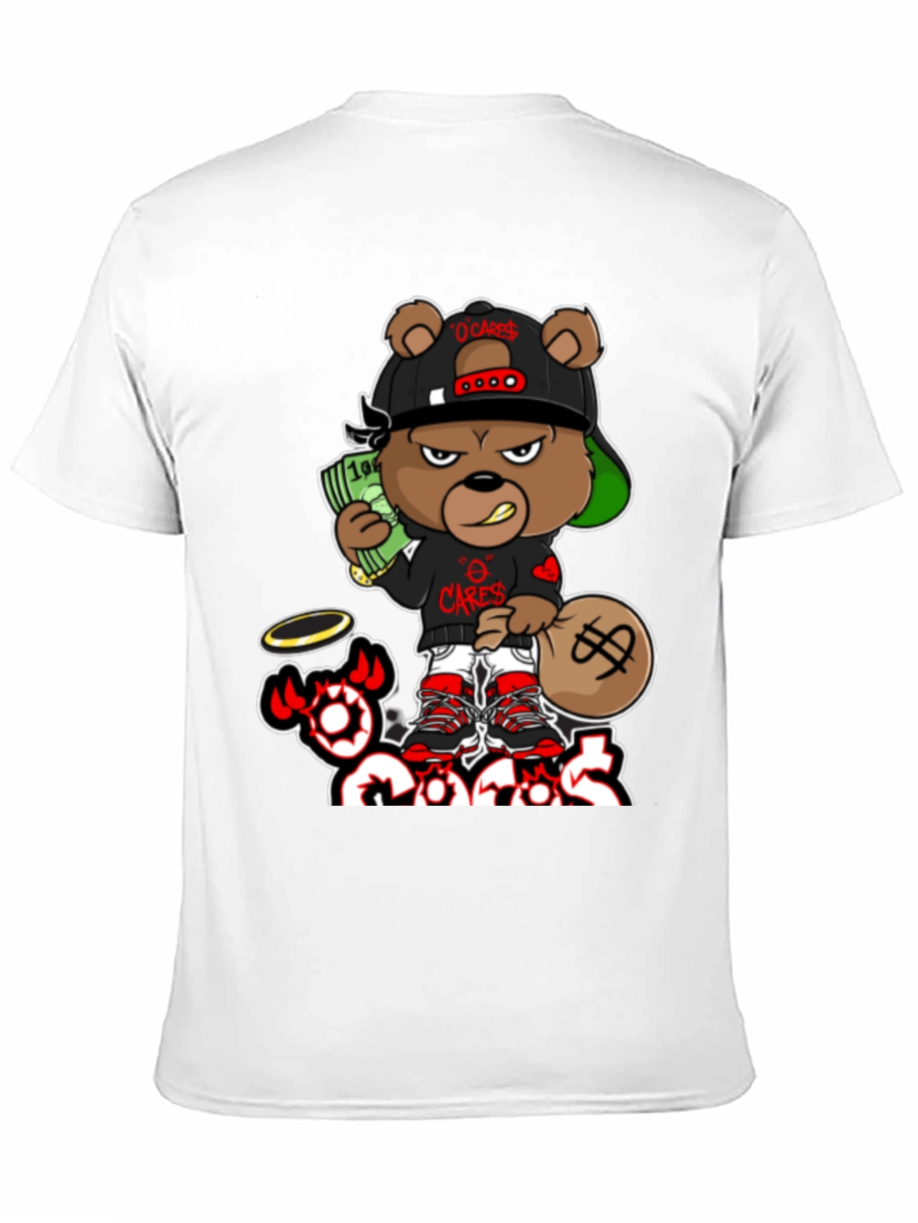 Gangster Bear Graphic T-Shirt