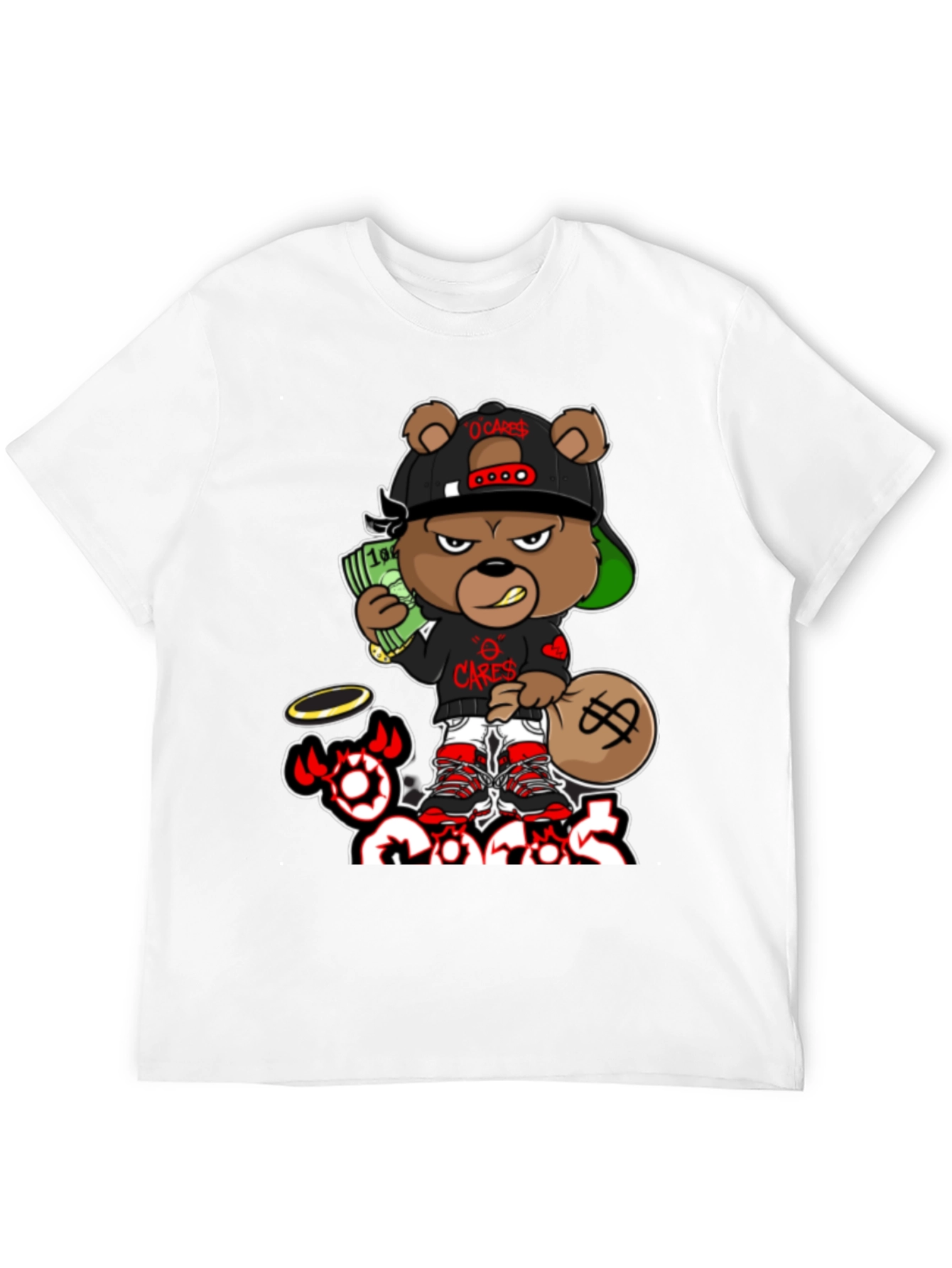Gangster Bear Graphic T-Shirt