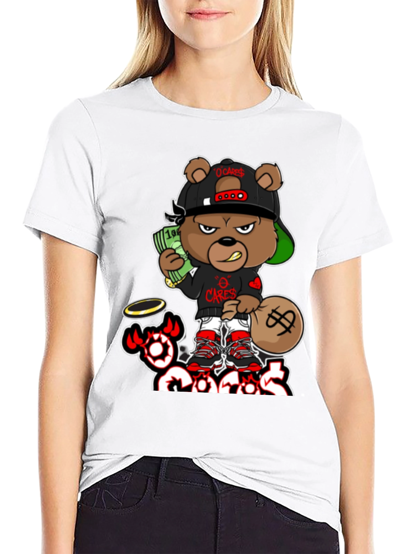 Gangster Bear Graphic T-Shirt