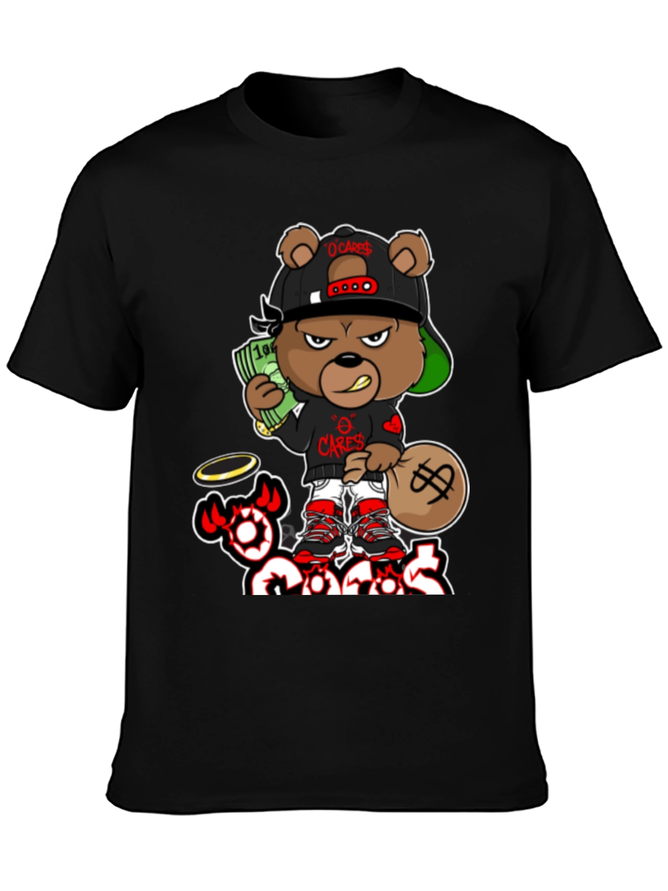 Gangster Bear Graphic T-Shirt