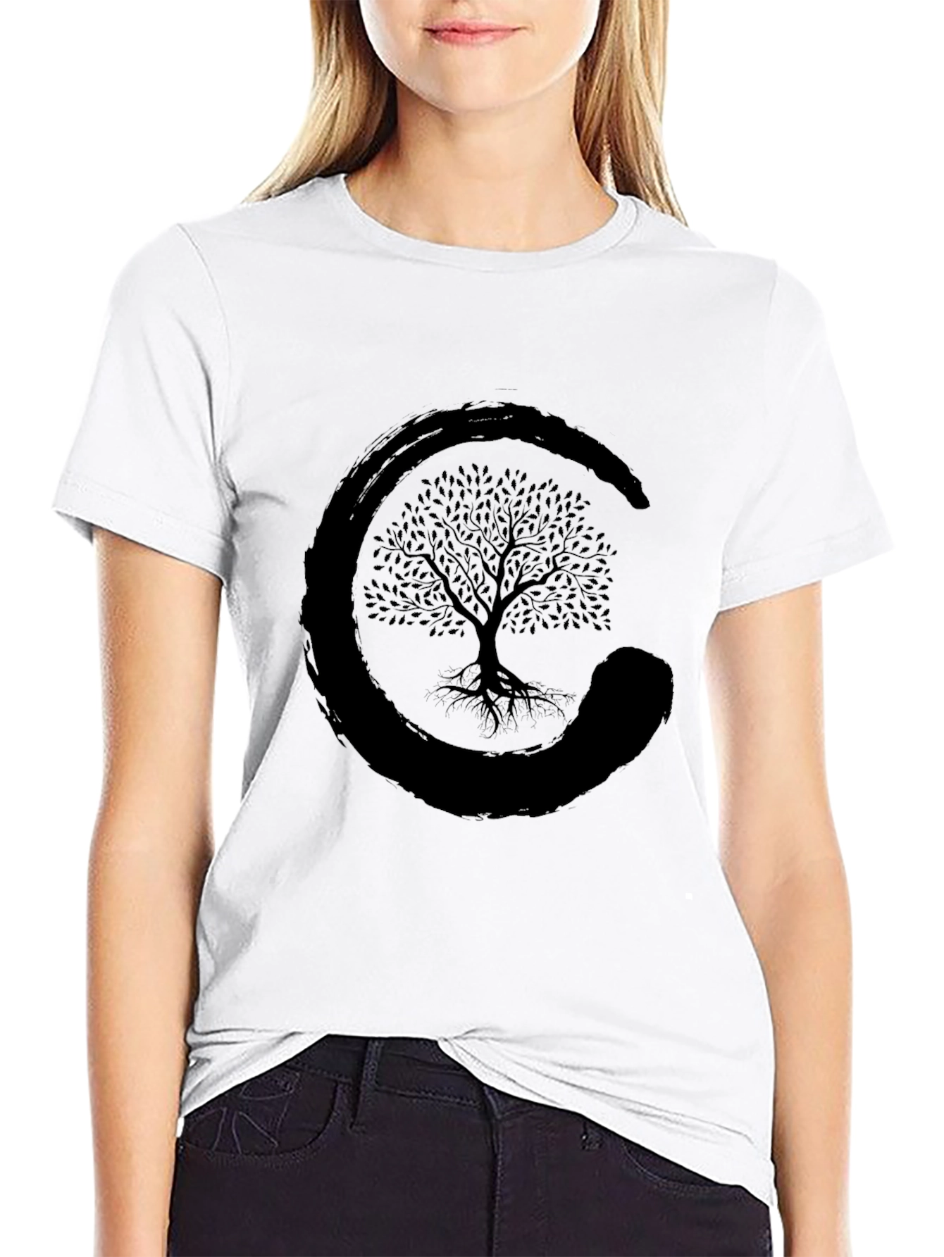 Zen Tree Graphic Tee -  Unisex Black T-Shirt