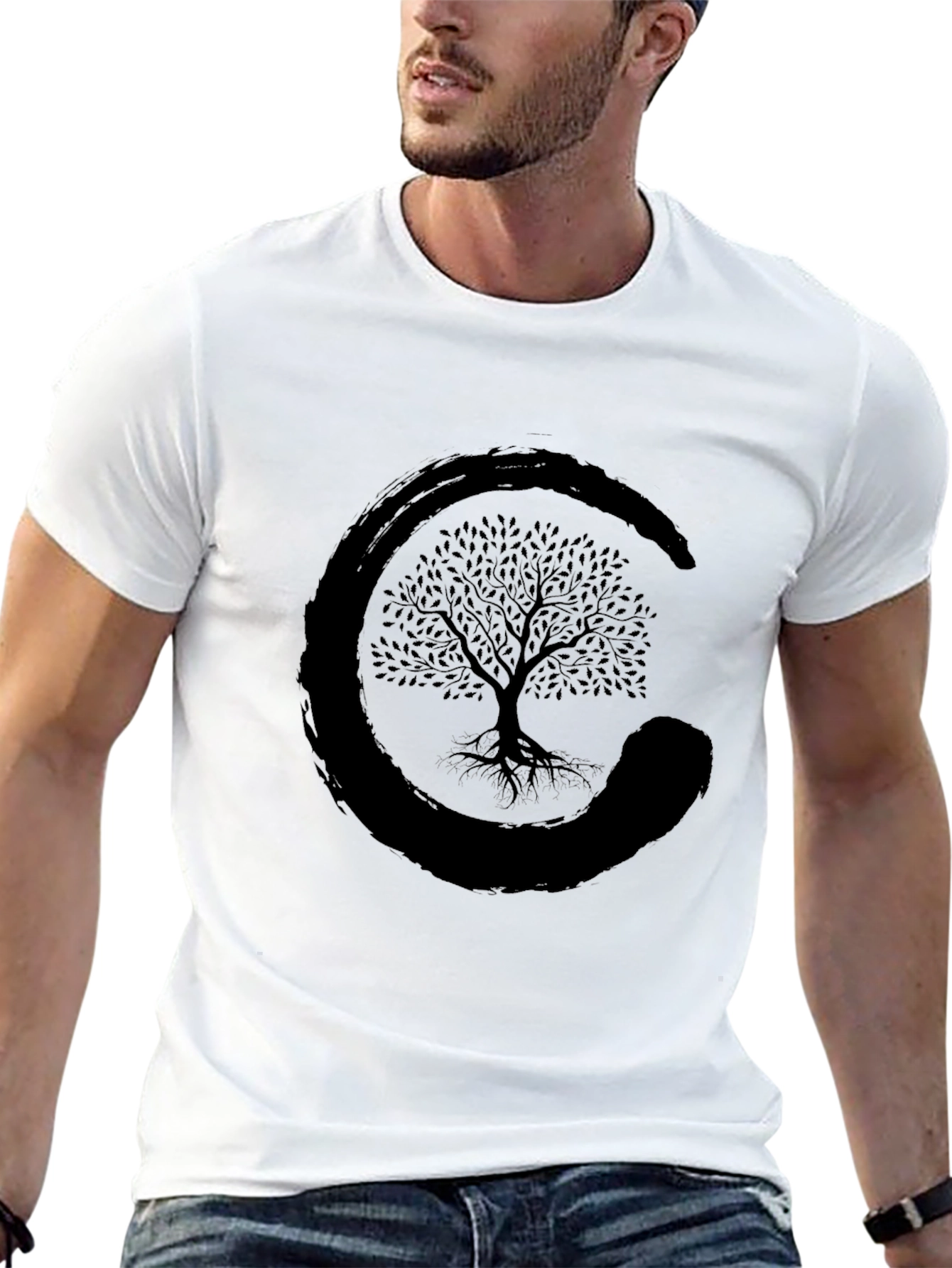 Zen Tree Graphic Tee -  Unisex Black T-Shirt